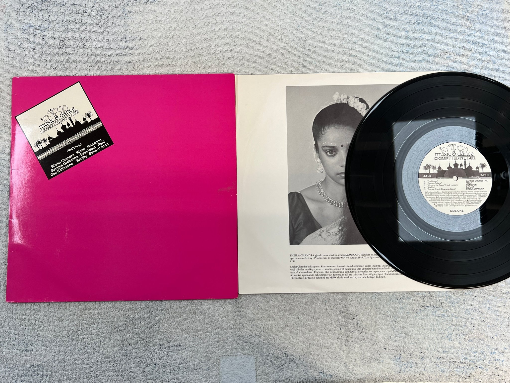 Omslagsbild för skivan V/A SHEILA CHANDRA + Others LP -83 INDIPOP INDU5