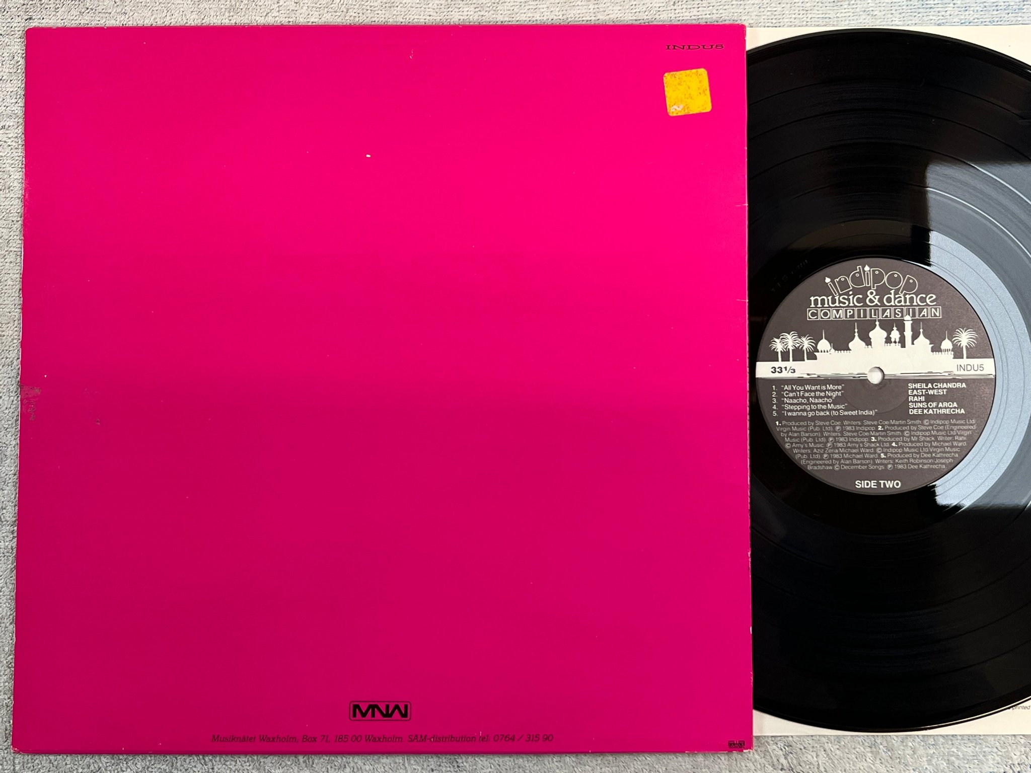 Omslagsbild för skivan V/A SHEILA CHANDRA + Others LP -83 INDIPOP INDU5