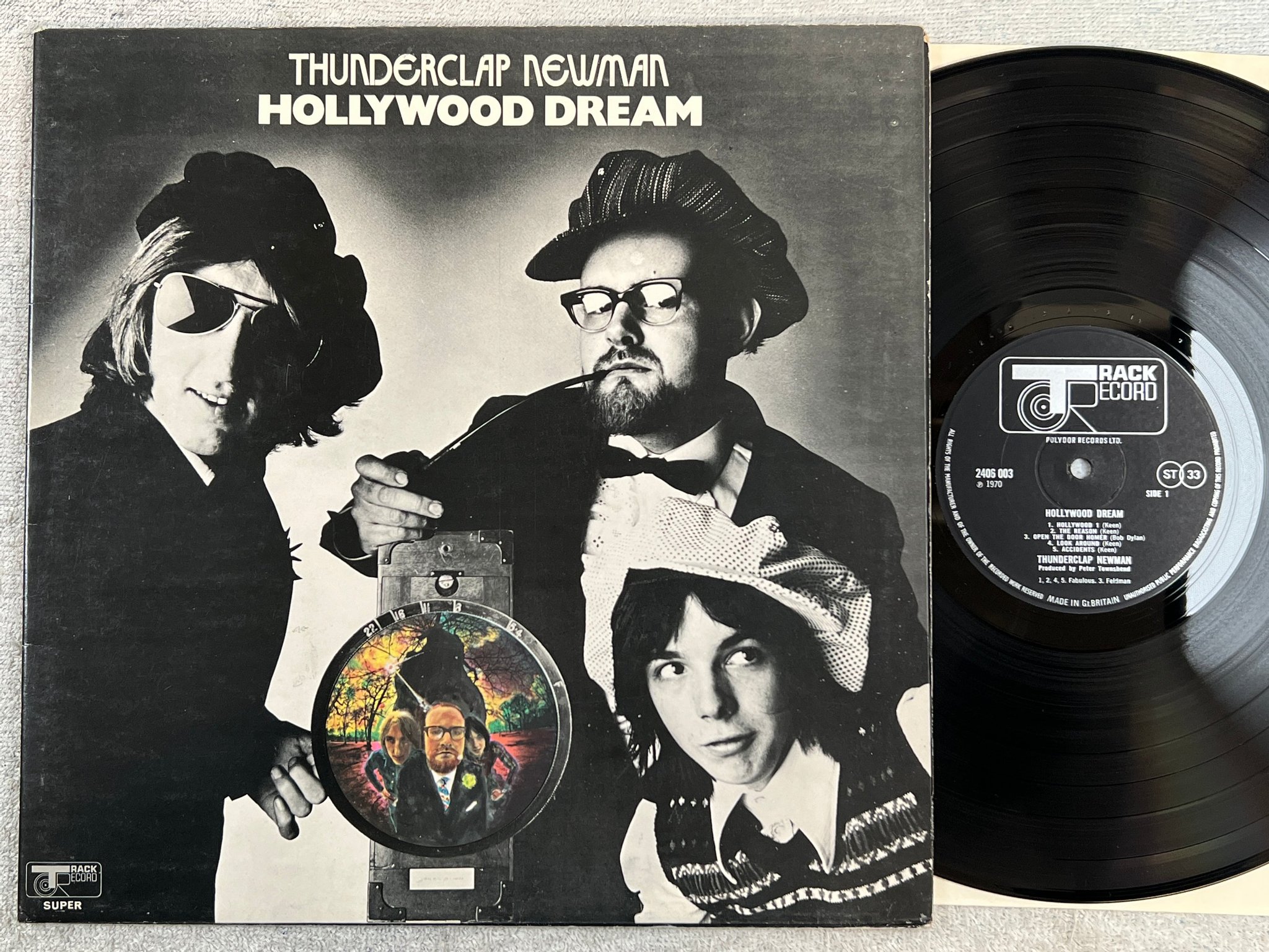 Omslagsbild för skivan THUNDERCLAP NEWMAN Hollywood dream LP UK TRACK 2406 003 