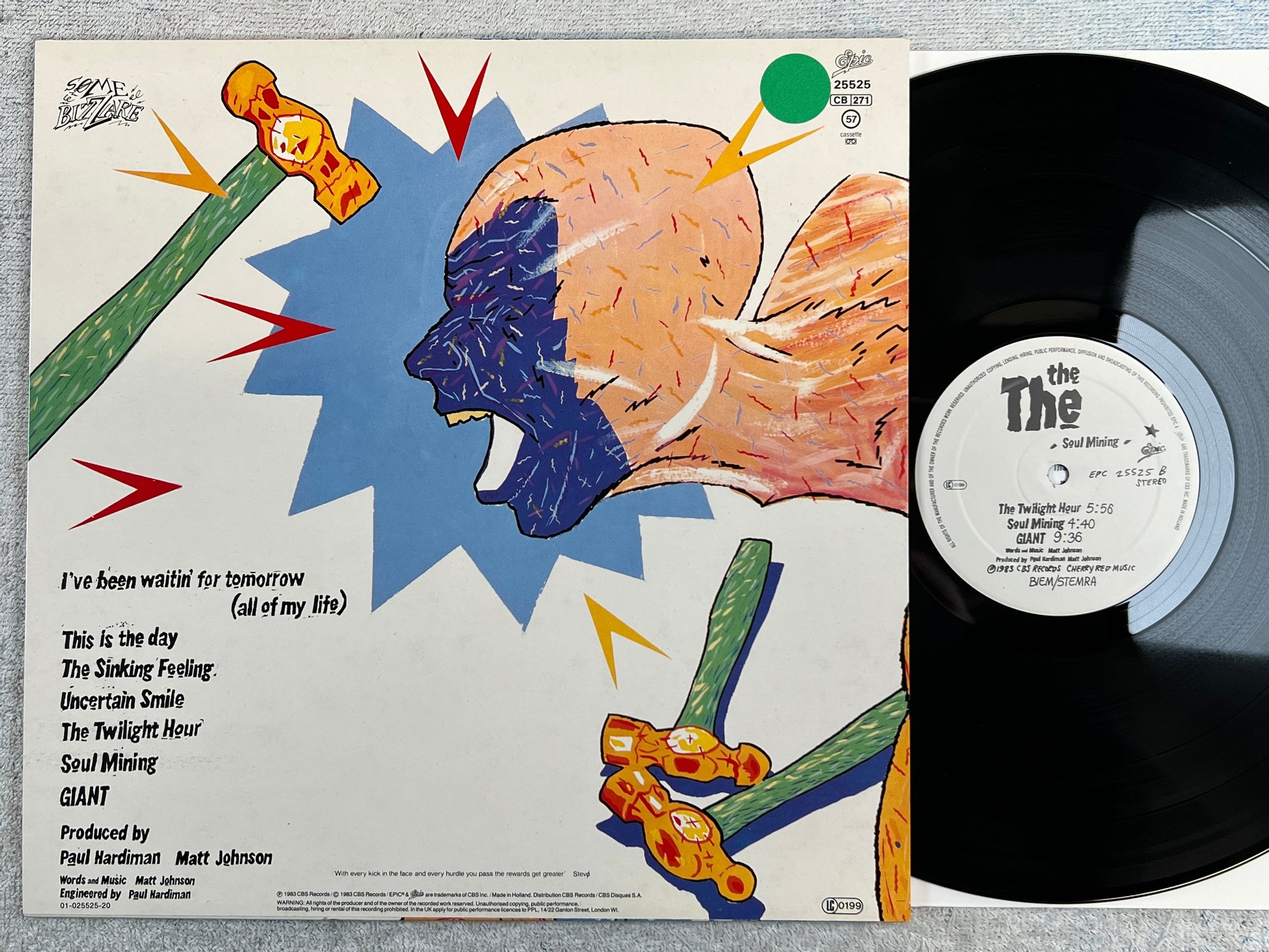 Omslagsbild för skivan THE THE soul mining LP -83 Hol EPIC EPC 25525