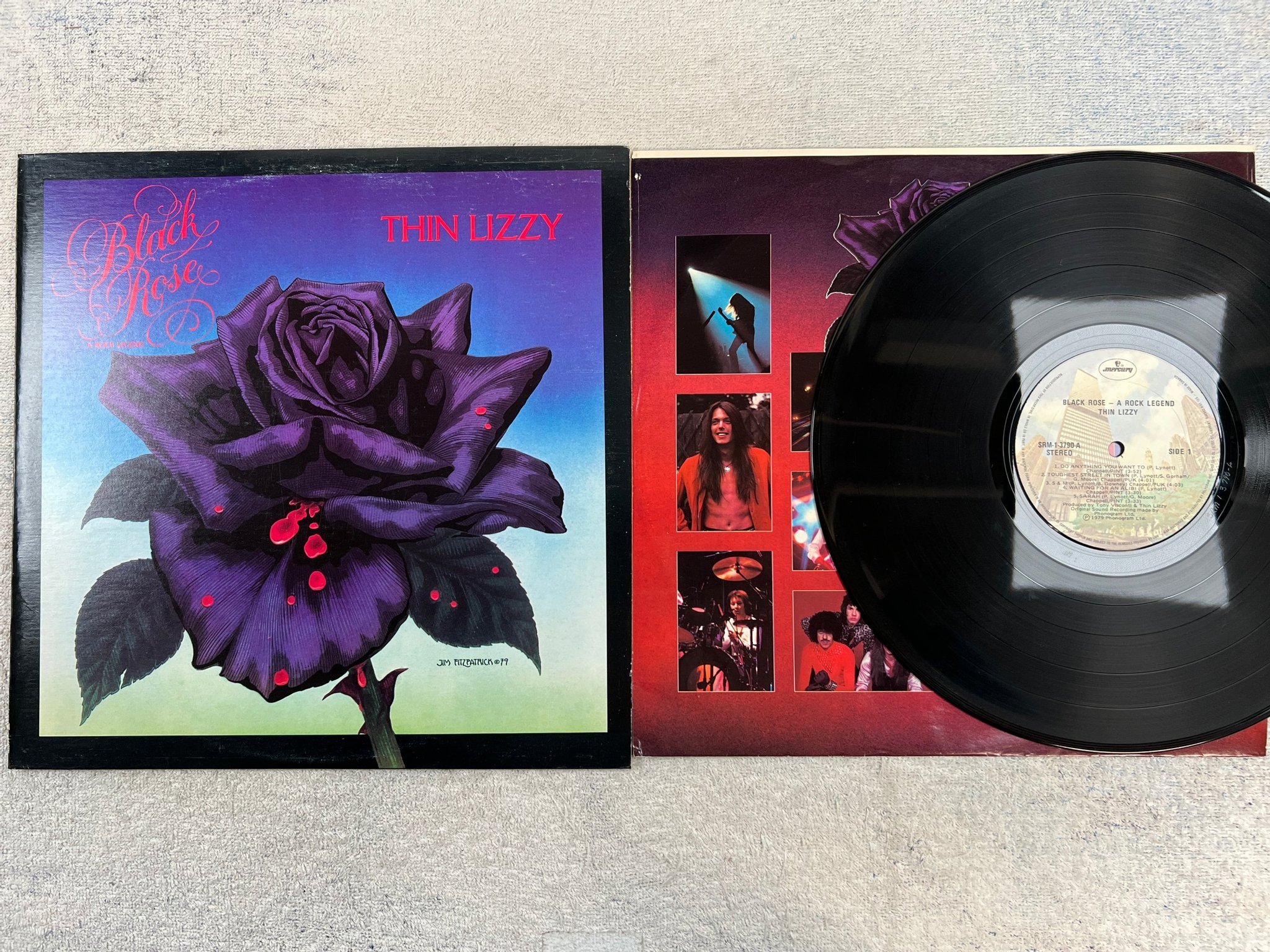 Omslagsbild för skivan THIN LIZZY black rose Can MERCURY SRM-1-3790