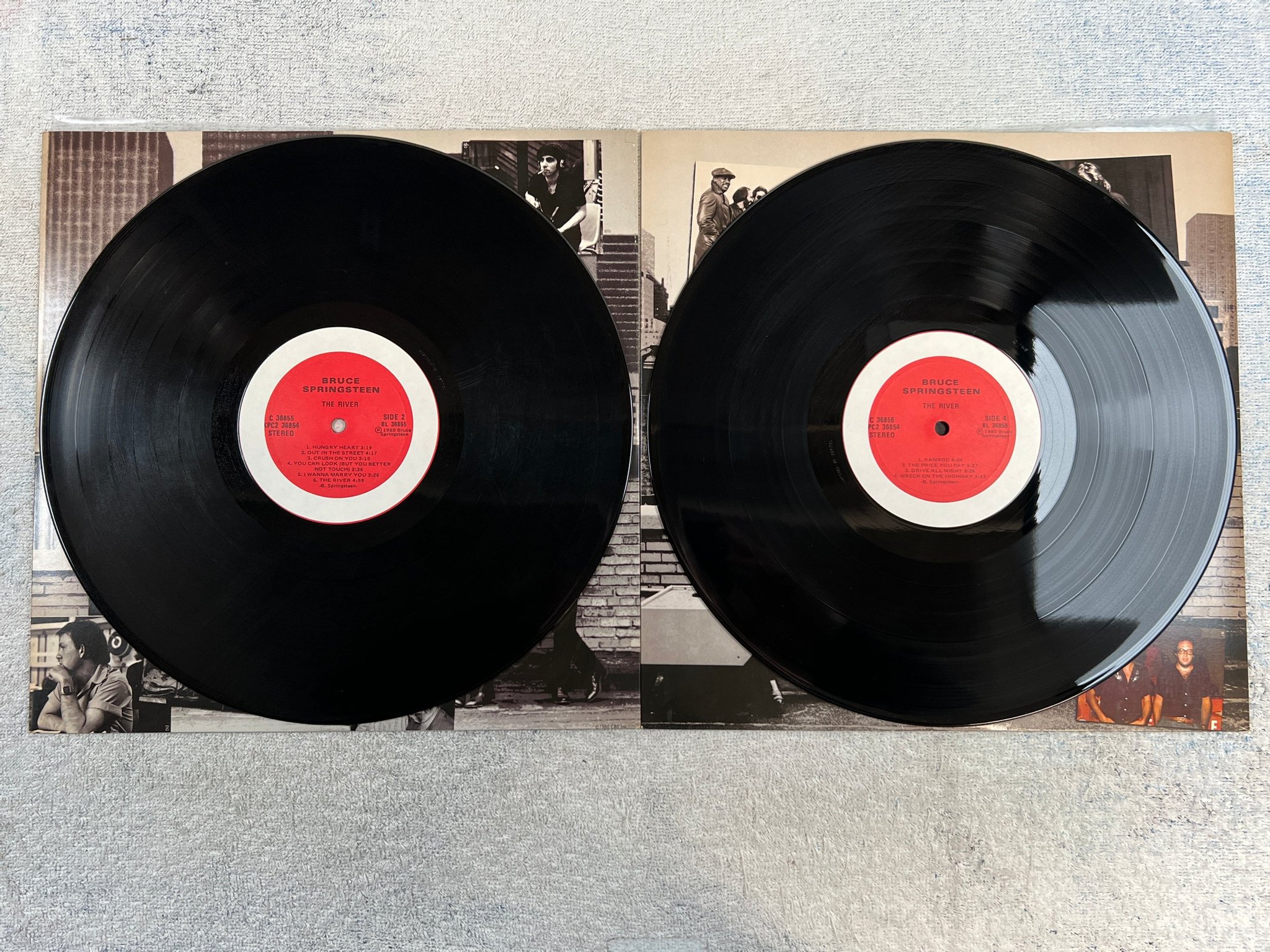 Omslagsbild för skivan BRUCE SPRINGSTEEN the river 2xLP -80 Can COLUMBIA XPC2 36854