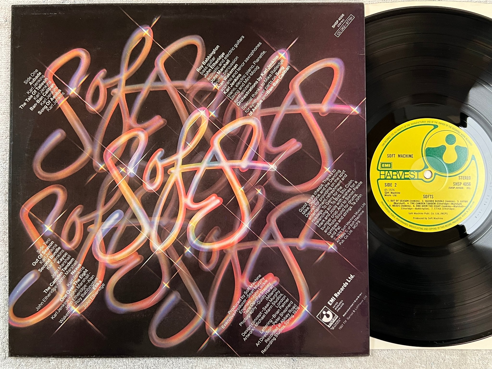 Omslagsbild för skivan SOFT MACHINE softs LP -76 UK HARVEST SHSP 4056 ** A beauty **