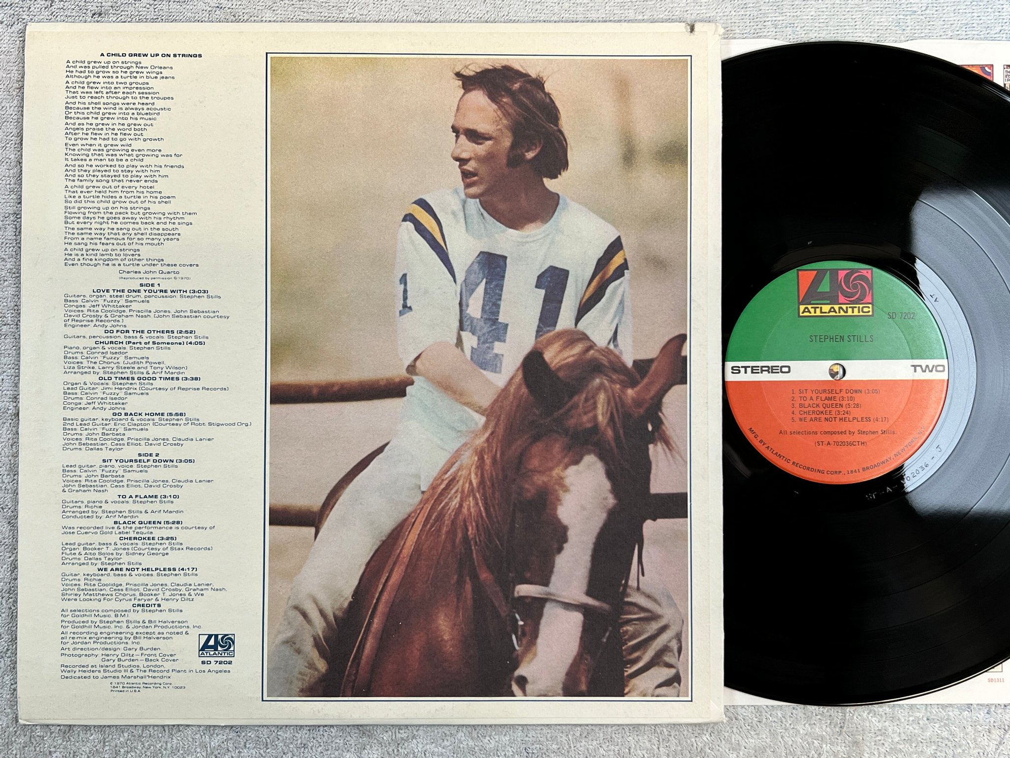 Omslagsbild för skivan STEPHEN STILLS s/t LP -70 US ATLANTIC SD 7202