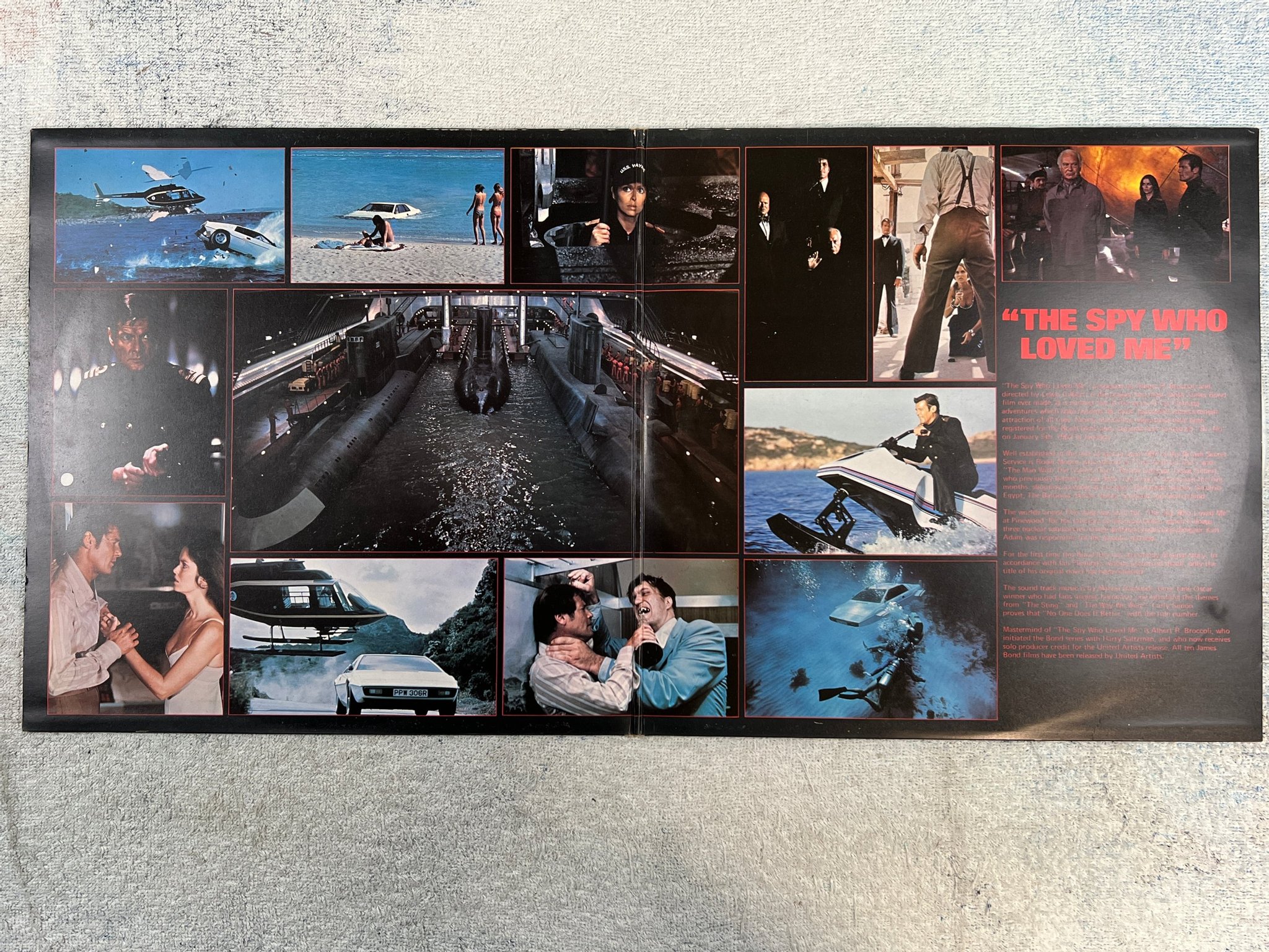 Omslagsbild för skivan THE SPY WHO LOVED ME James Bond LP -77 UK UNITED ARTISTS UAG 30098 