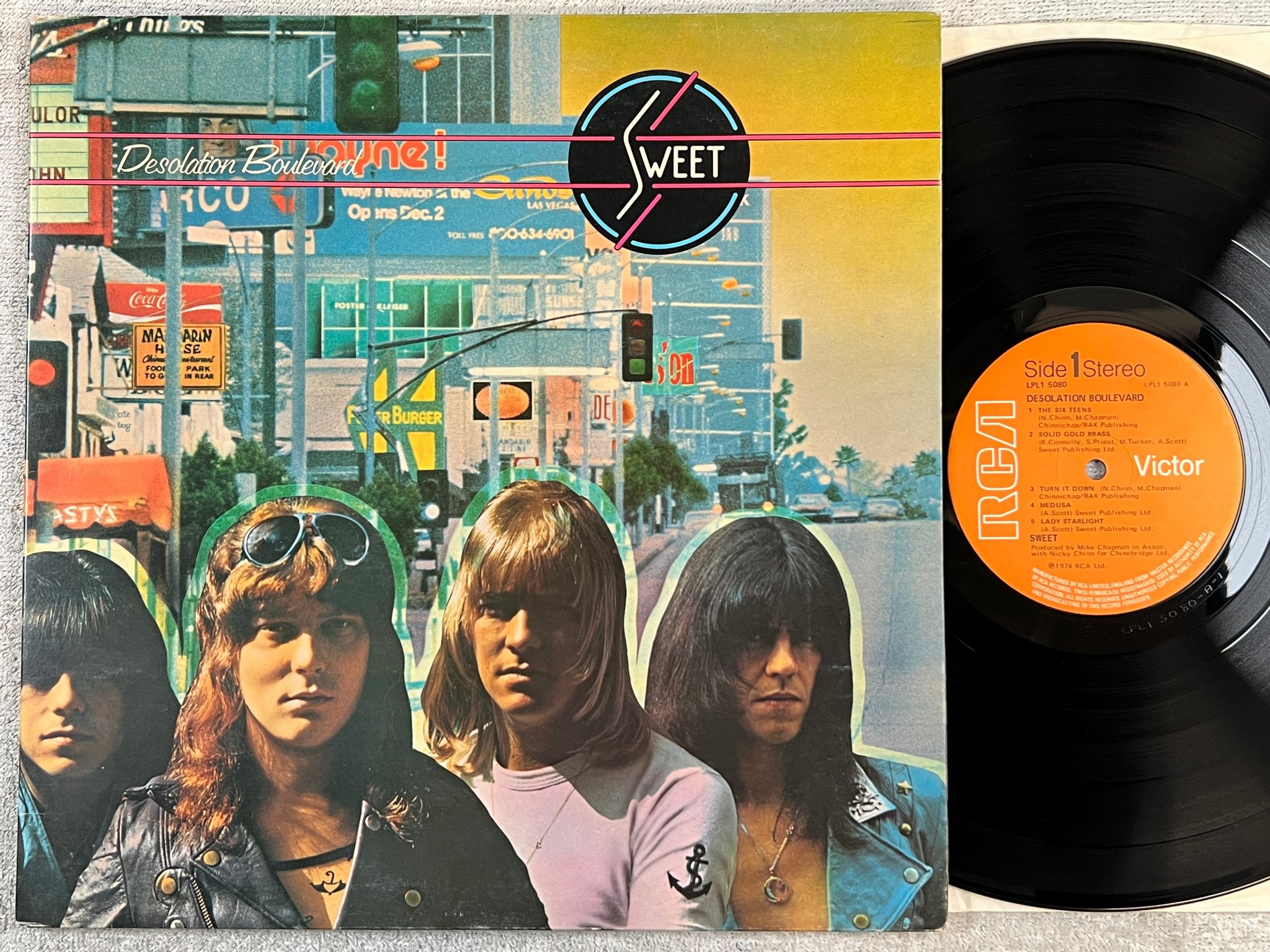 Omslagsbild för skivan SWEET desolation boulevard LP -74 UK RCA LPL1 5080