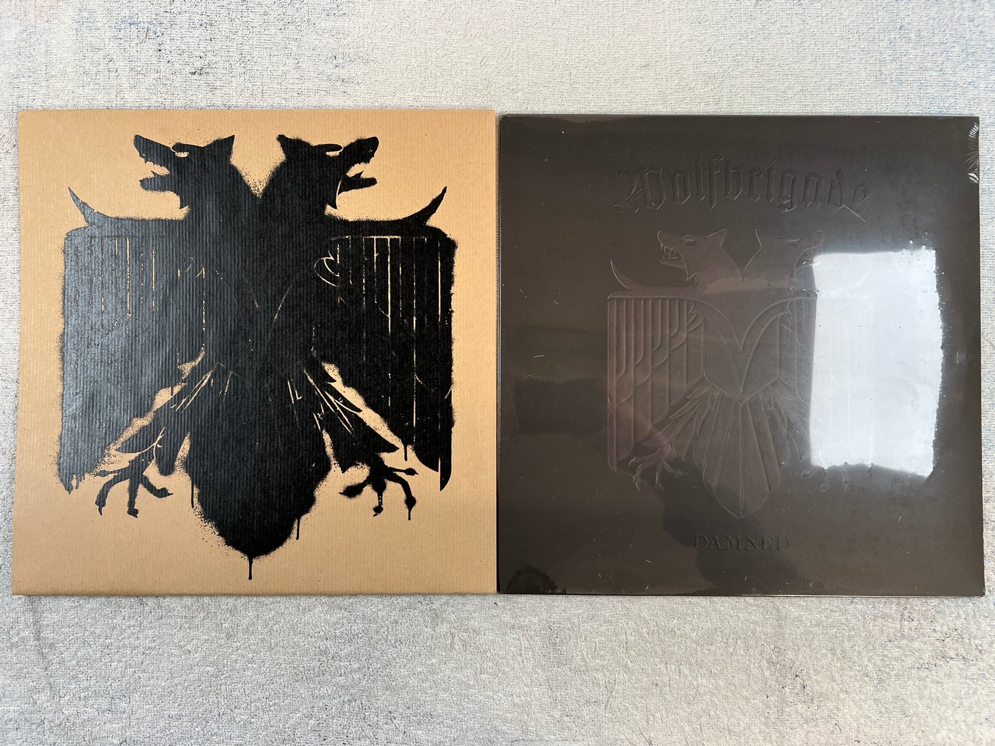 Omslagsbild för skivan WOLFBRIGADE damned LP 2012 Ger LA FAMILIA MEMBER 40+16 hardcore STILL SEALED