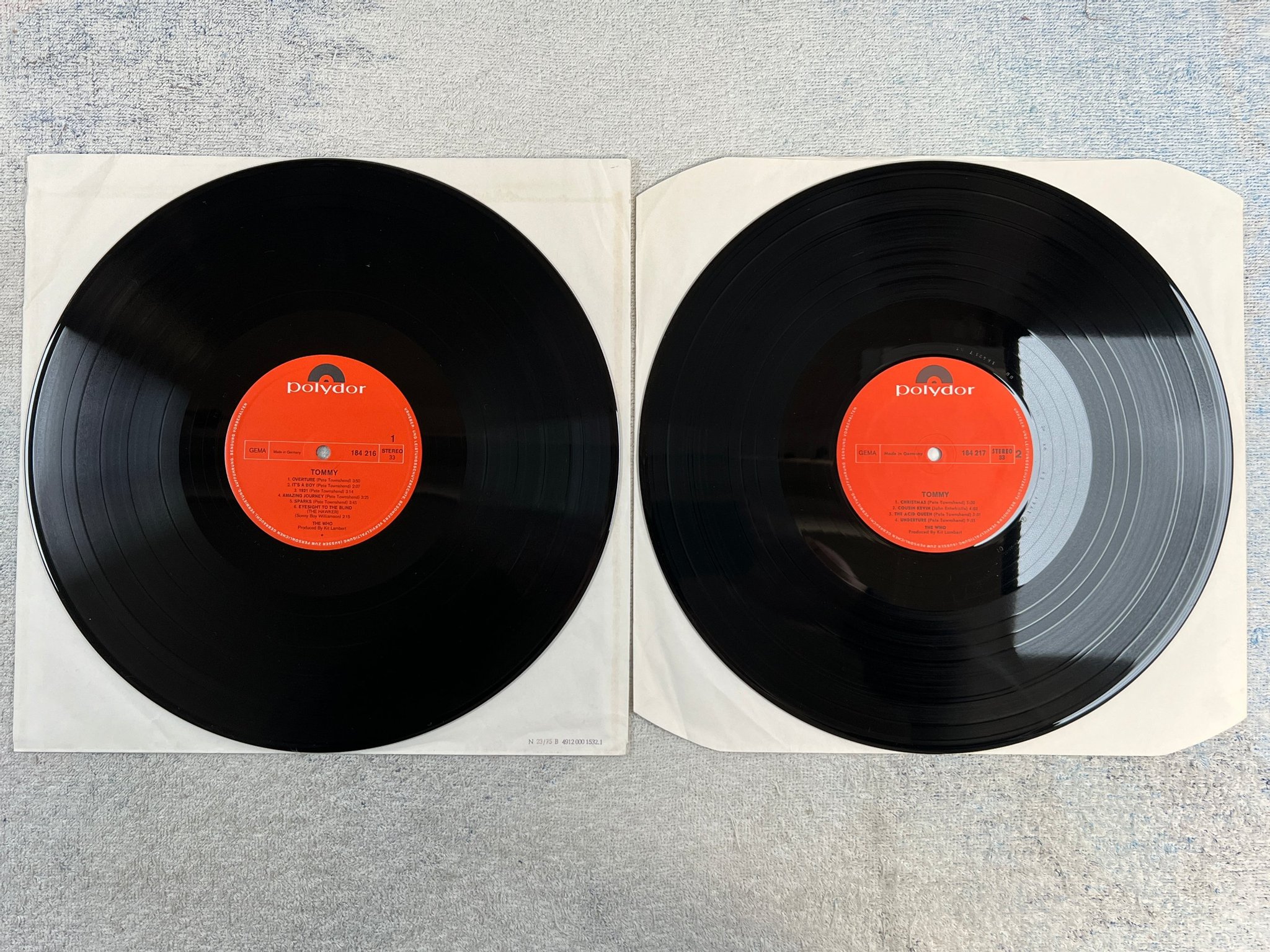 Omslagsbild för skivan THE WHO Tommy 2xLP Ger POLYDOR 184 217