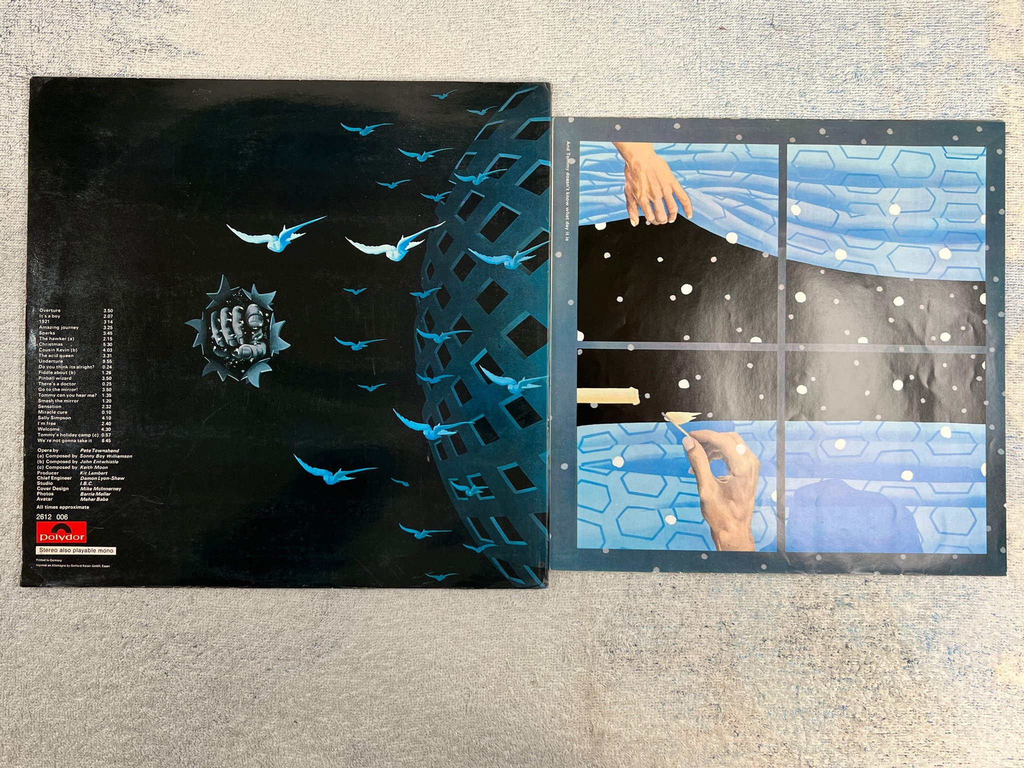 Omslagsbild för skivan THE WHO Tommy 2xLP Ger POLYDOR 184 217