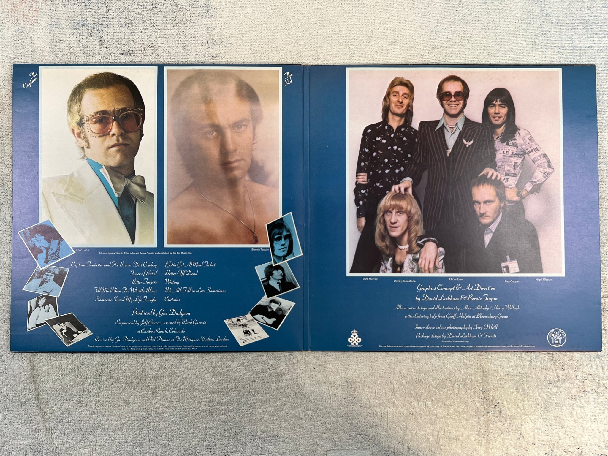 Omslagsbild för skivan ELTON JOHN captain fantastic LP -75 UK DJM DJLPX1 