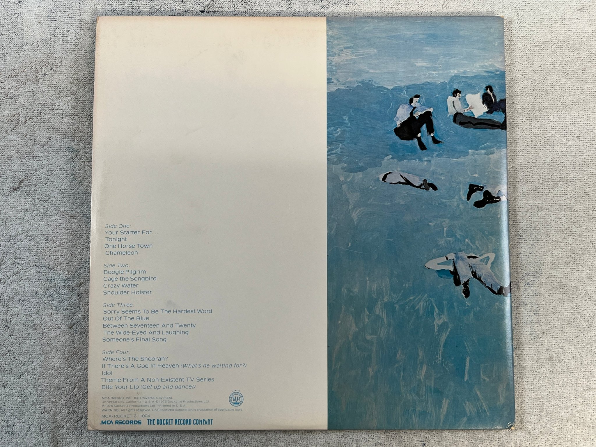 Omslagsbild för skivan ELTON JOHN blue moves 2xLP -76 US THE ROCKET RECORD COMPANY MCA2-11004