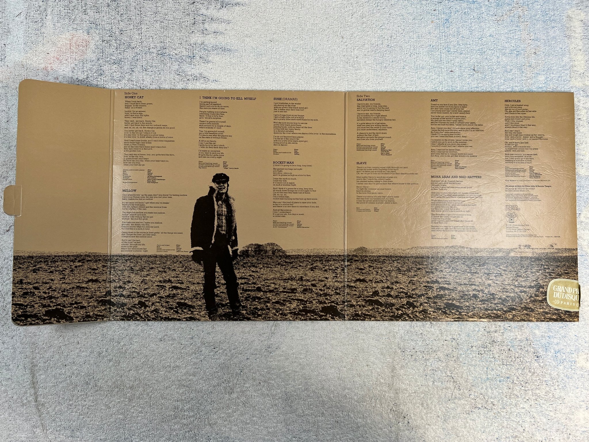 Omslagsbild för skivan ELTON JOHN honky chateau LP -72 UK DJLPH 423