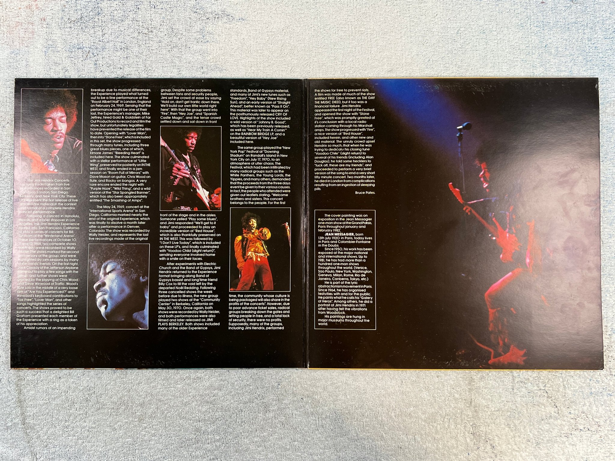 Omslagsbild för skivan THE JIMI HENDRIX CONCERTS 2xLP -82 ncb FRITUNA FRIX-178