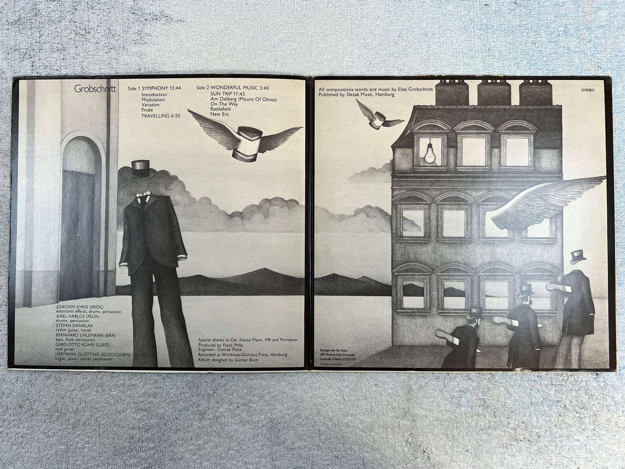 Omslagsbild för skivan GROBSCHNITT s/t LP -72 Ger BRAIN 1008 krautrock