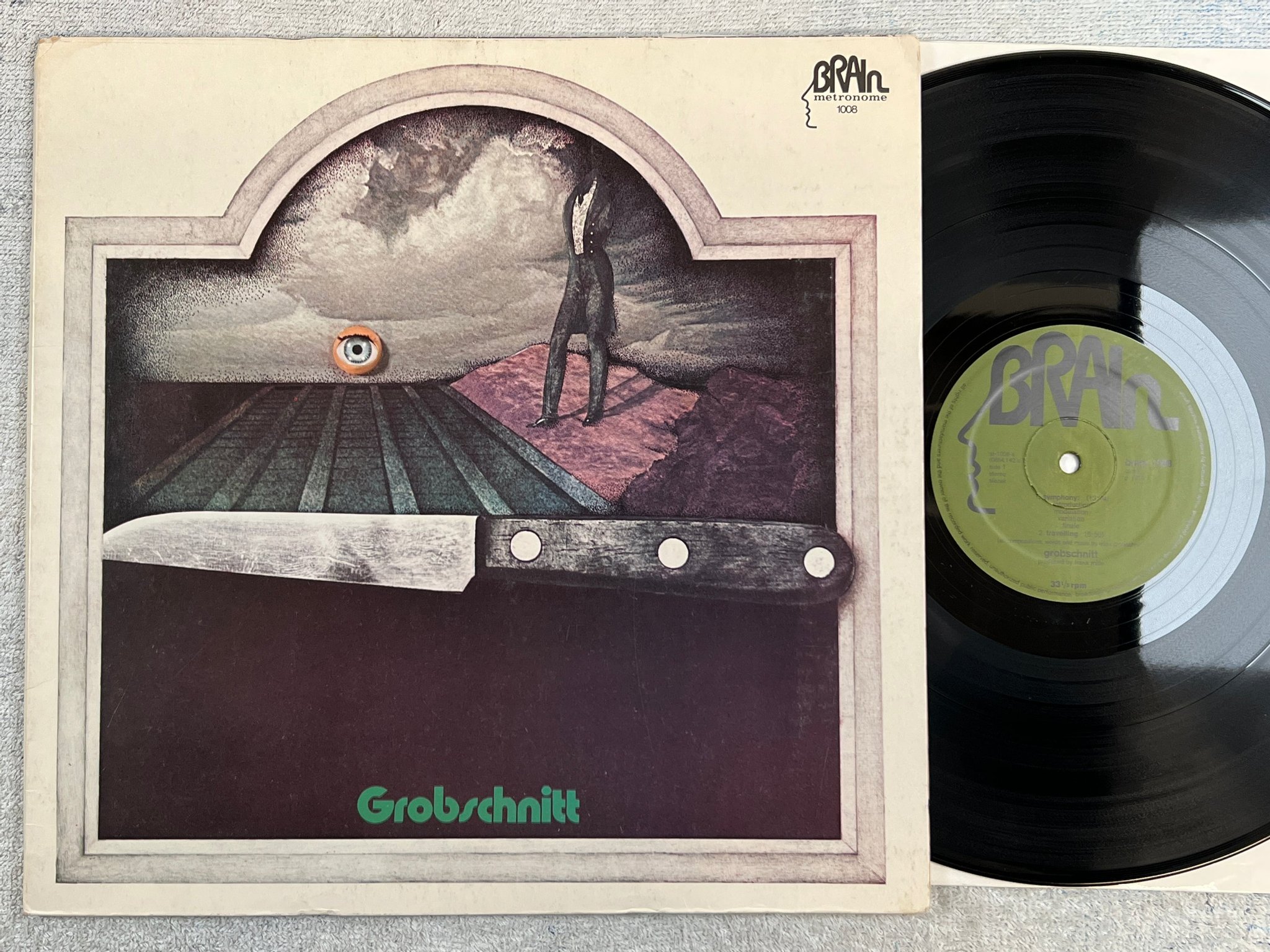 Omslagsbild för skivan GROBSCHNITT s/t LP -72 Ger BRAIN 1008 krautrock