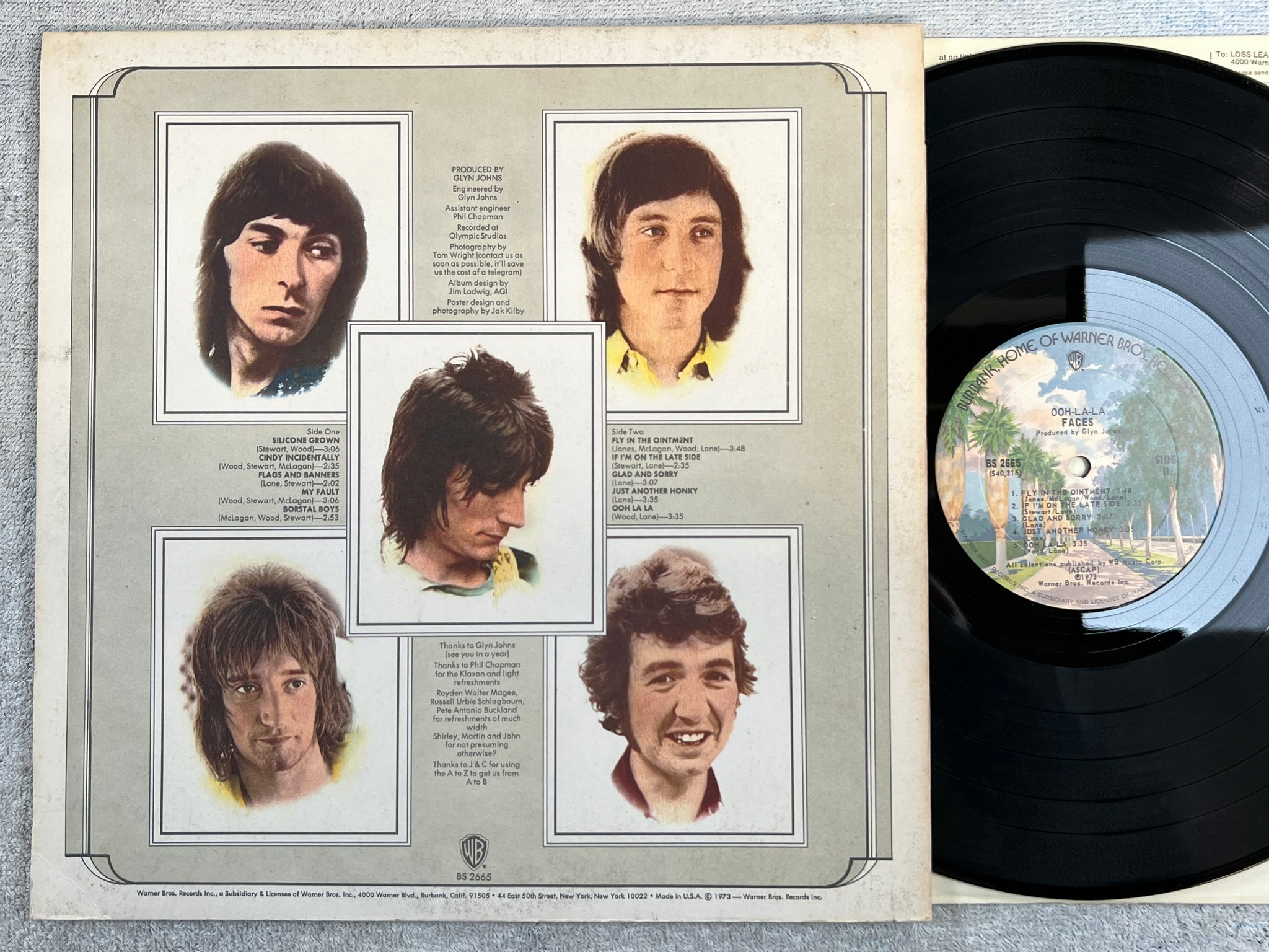 Omslagsbild för skivan FACES ooh-la-la LP -73 US WARNER BS 2665