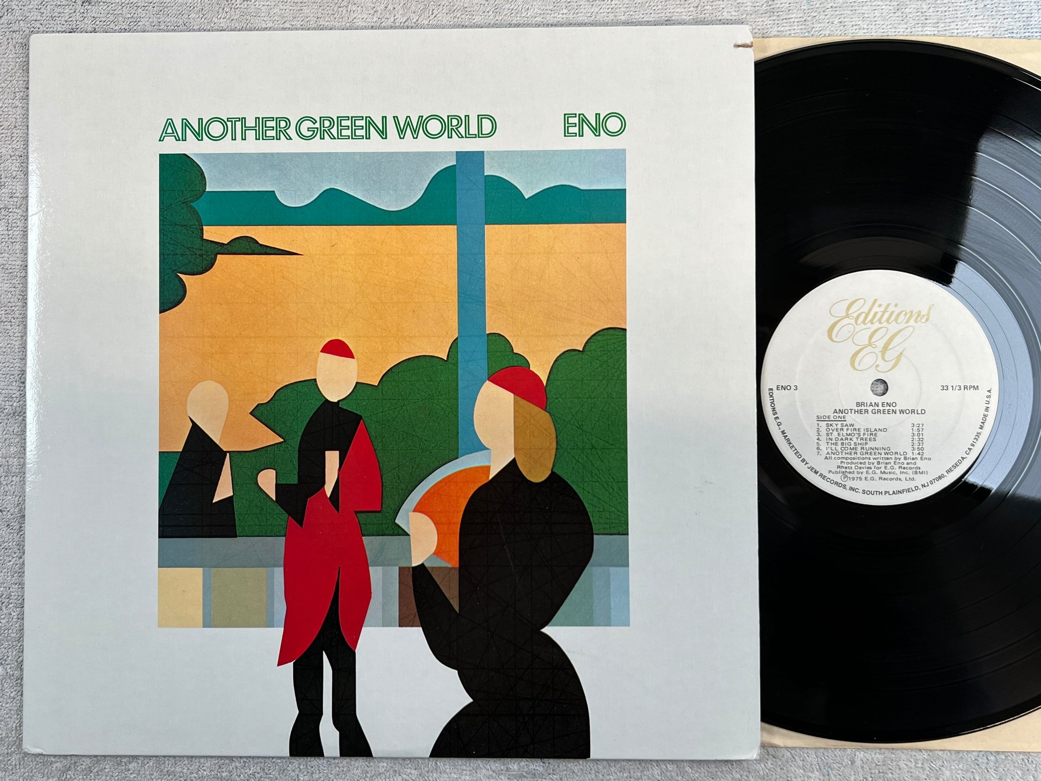Omslagsbild för skivan BRIAN ENO another green world LP -75 US EDITIONS EG ENO-3
