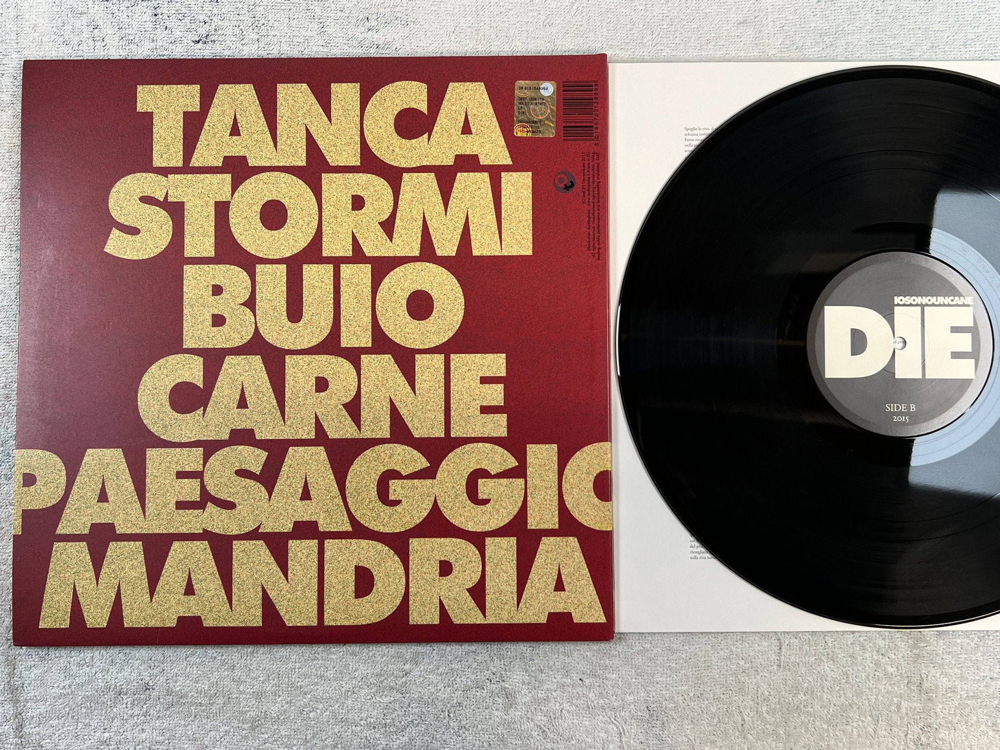 Omslagsbild för skivan IOSONOUNCANE die LP re 2017 Italy TROVAROBATO TRB041V ** RARE ** 