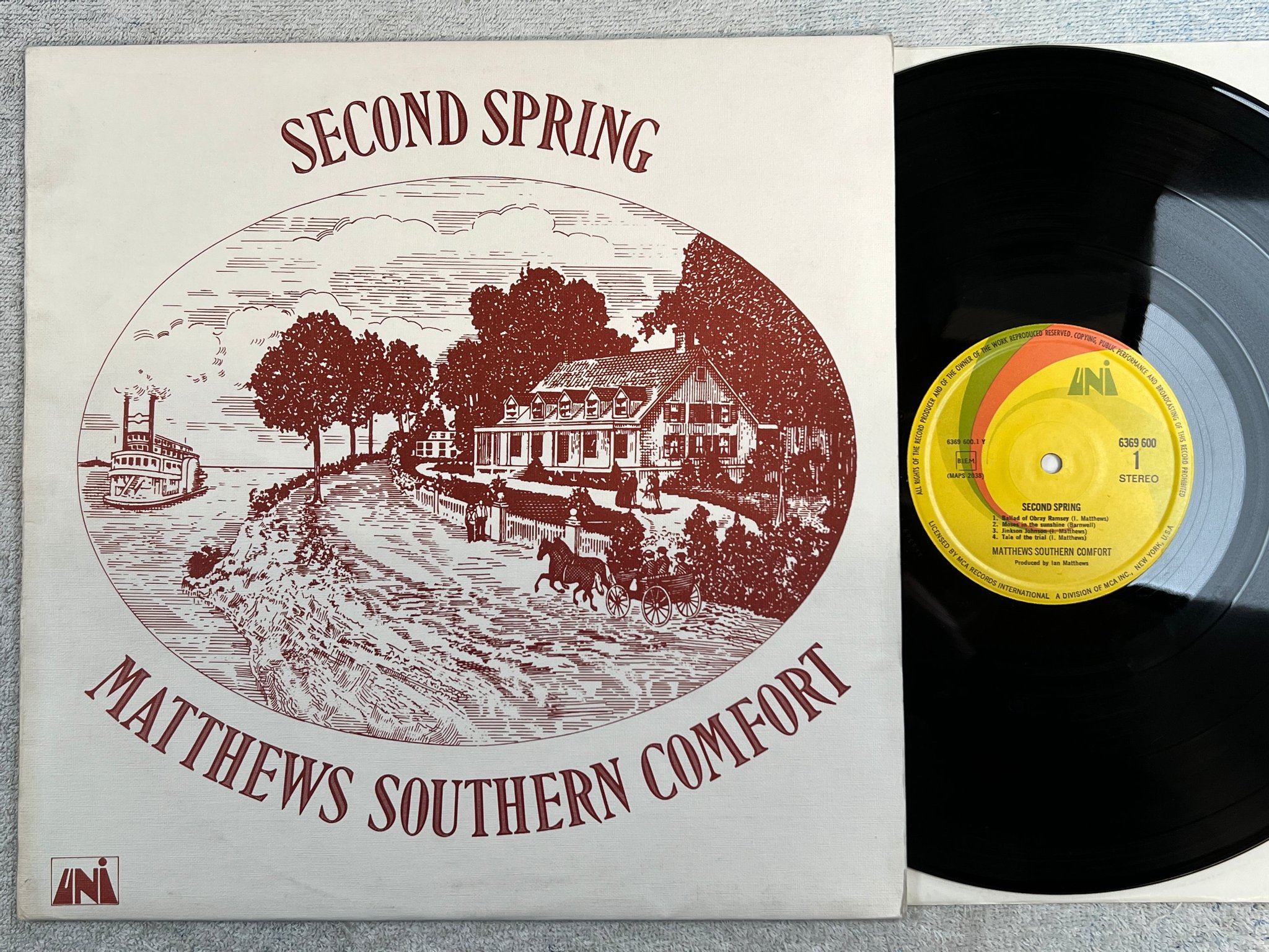 Omslagsbild för skivan MATTHEWS SOUTHERN COMFORT second spring LP UK UNI 6369 600