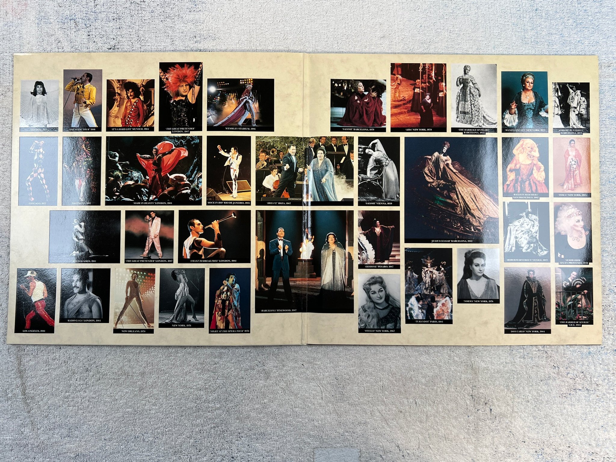 Omslagsbild för skivan FREDDIE MERCURY Barcelona LP -88 Ger POLYDOR 837277-1