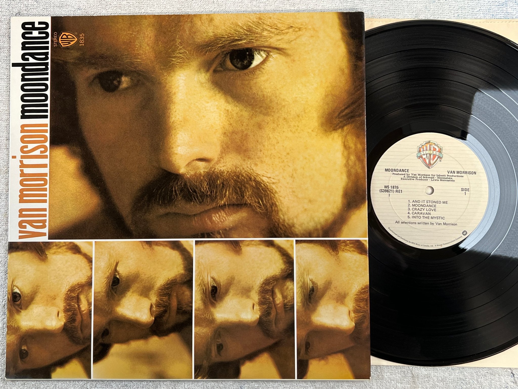 Omslagsbild för skivan VAN MORRISON moondance LP Can WARNER WS 1835