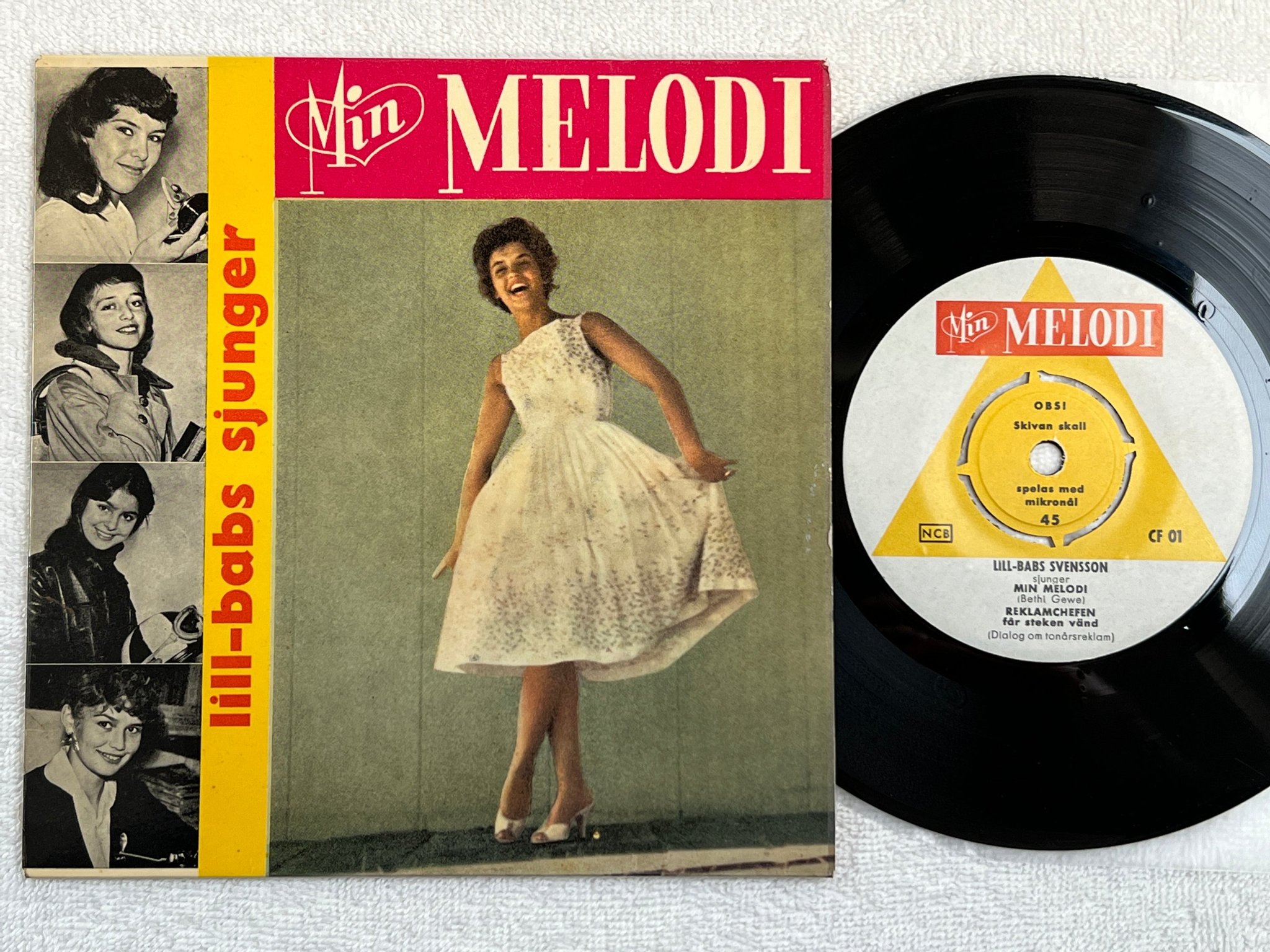 Omslagsbild för skivan LILL-BABS SJUNGER min melodi 7"single -  CF01