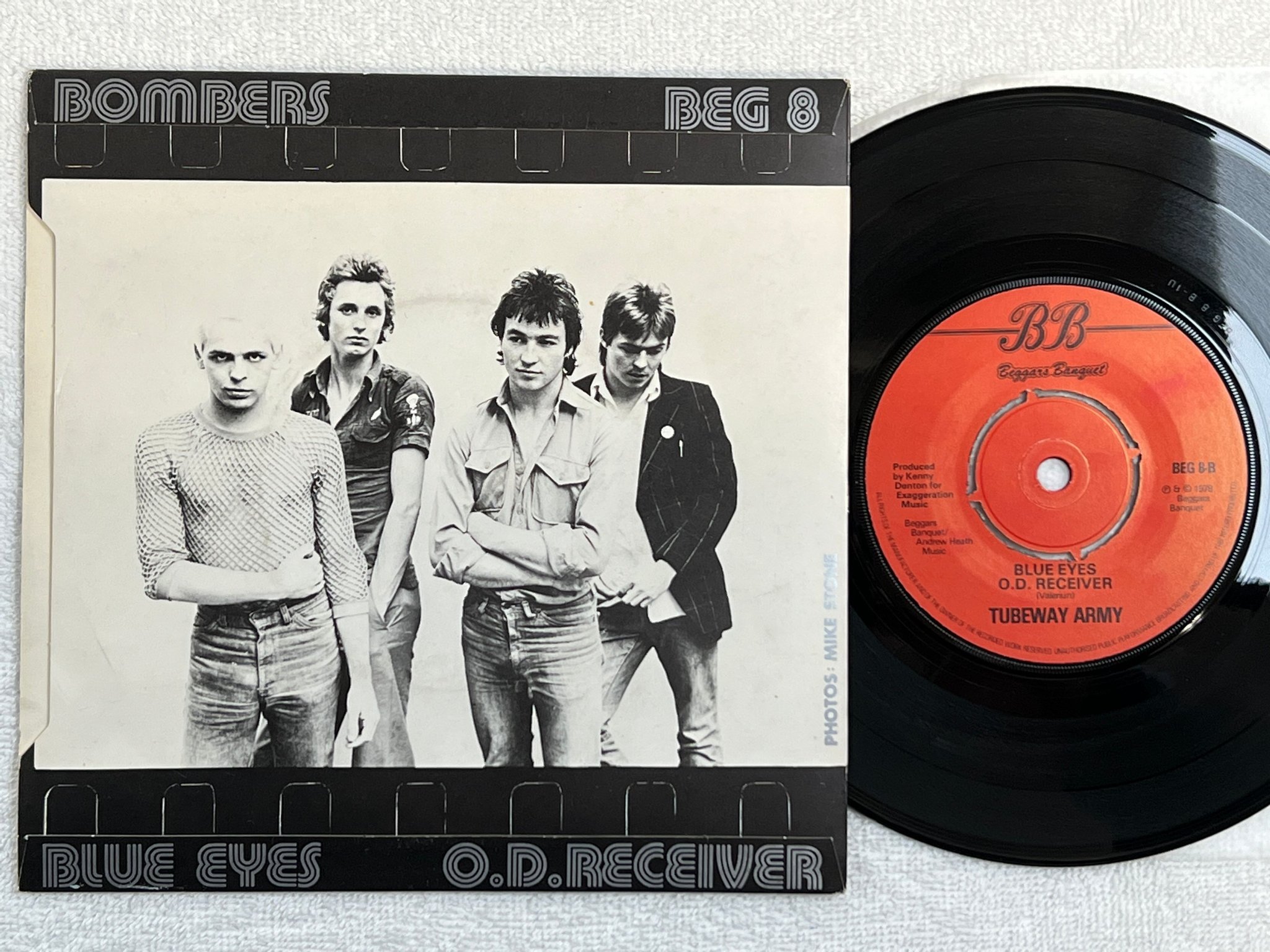 Omslagsbild för skivan TUBEWAY ARMY bombers 7"single -78 BEG 8-A