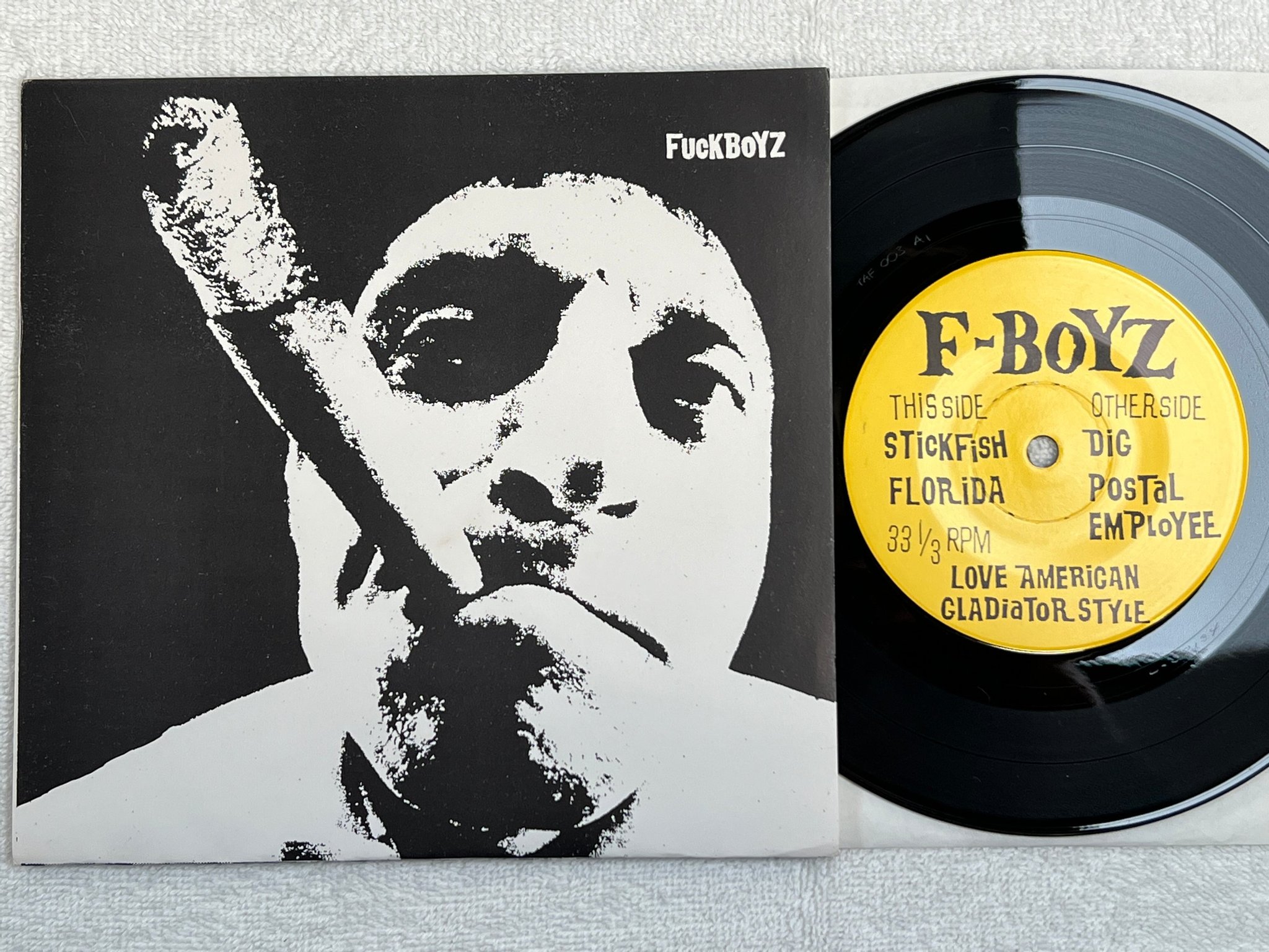 Omslagsbild för skivan FUCKBOYZ Love American Gladiator Style 7"single -91 CA 94110