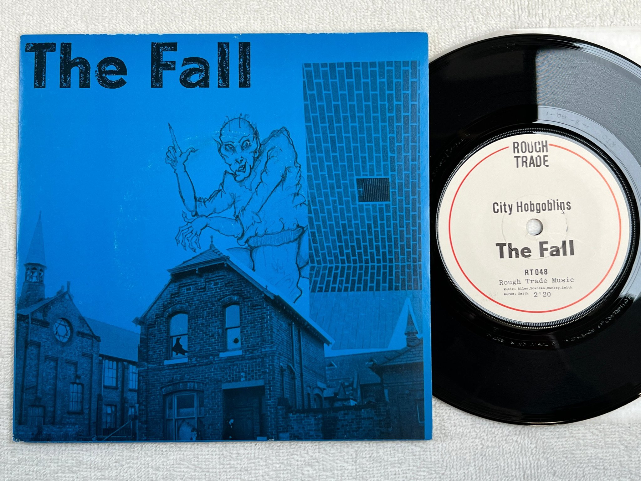 Omslagsbild för skivan THE FALL how i wrote elastic man 7"single ROUGH TRADE RT 048