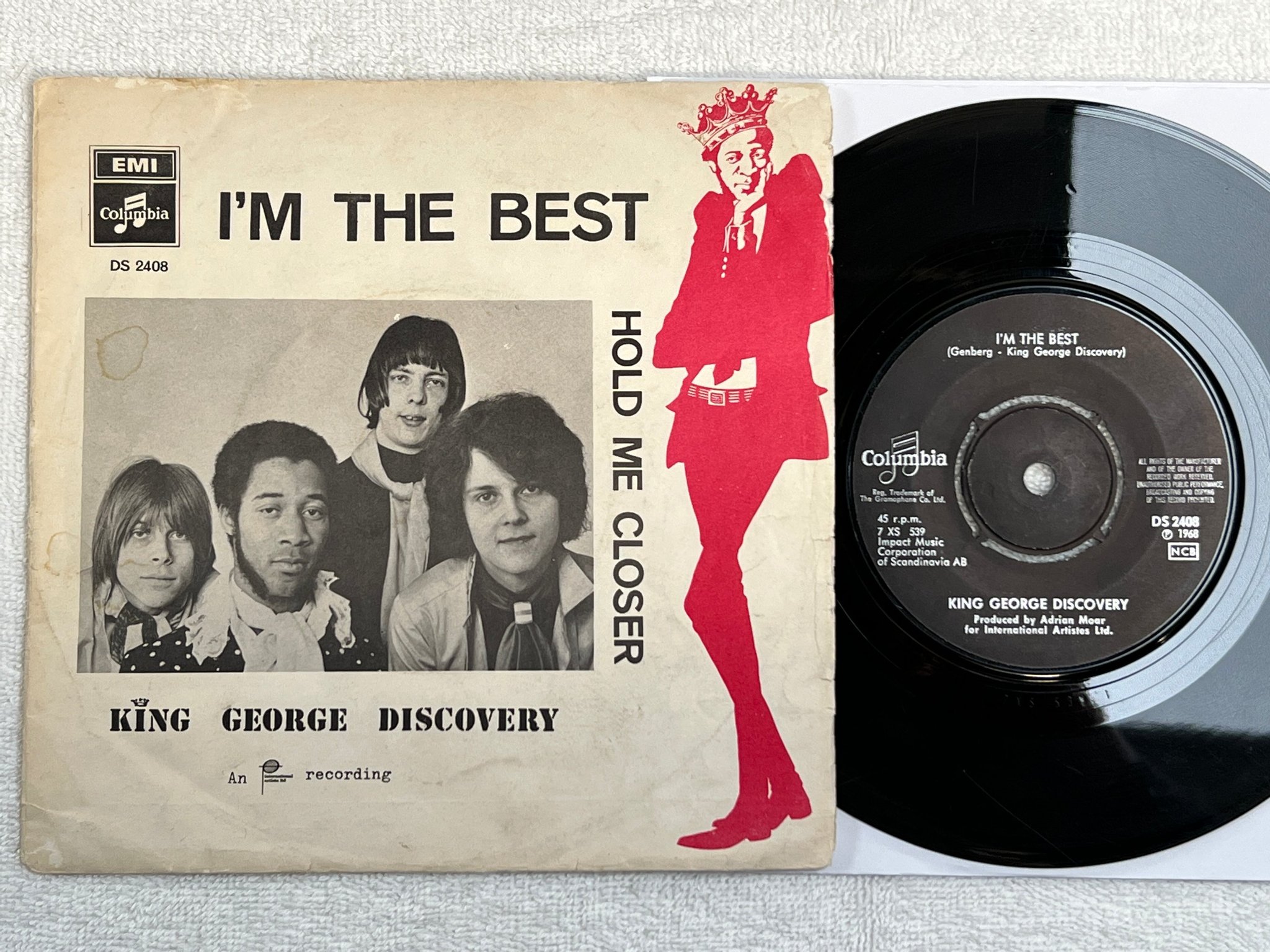 Omslagsbild för skivan KING GEORGE DISCOVERY I’m the best 7"single -68 DS 2408