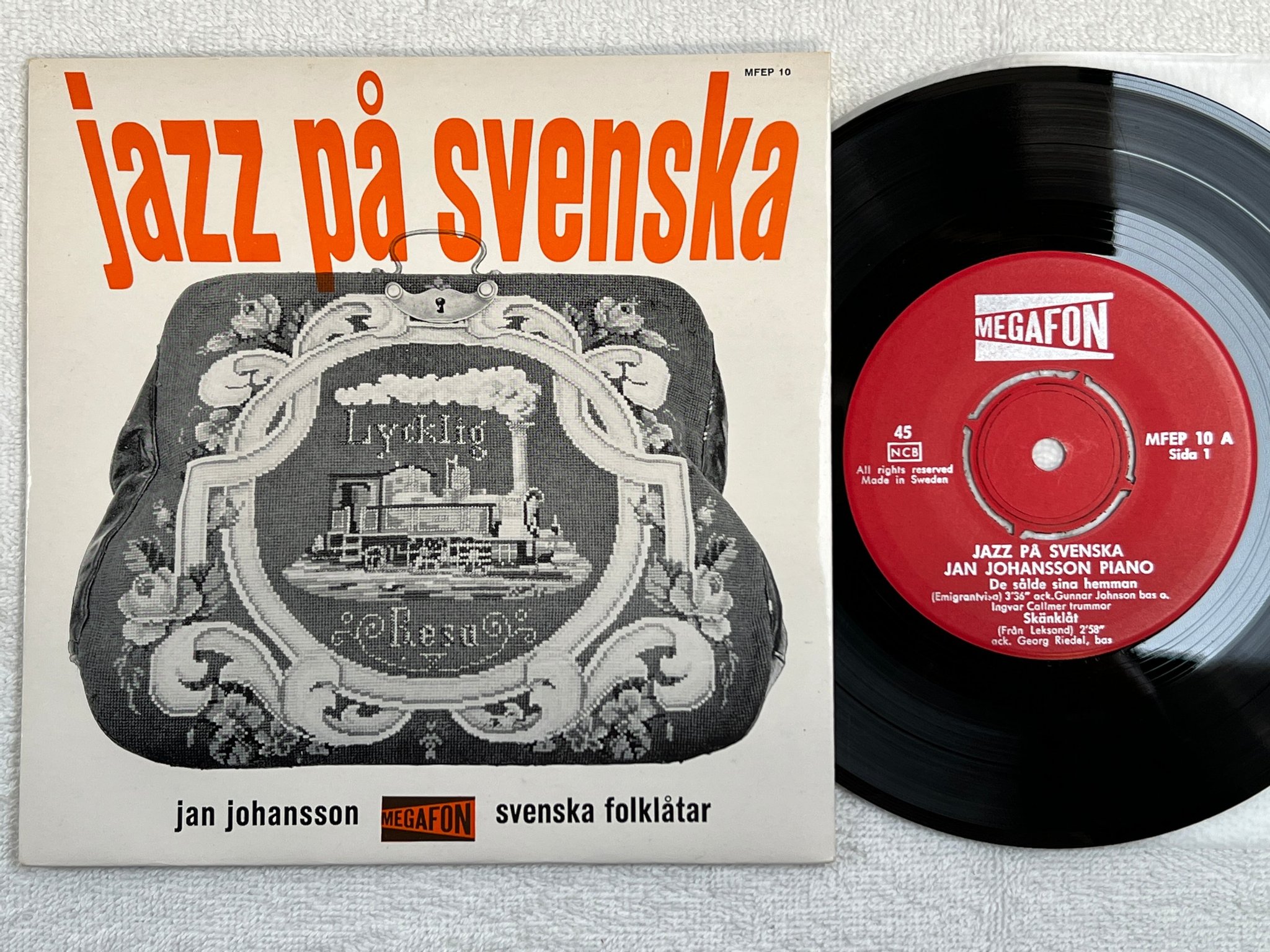 Omslagsbild för skivan JAZZ PÅ SVENSKA 1 7"single MEGAFON MFEP 10