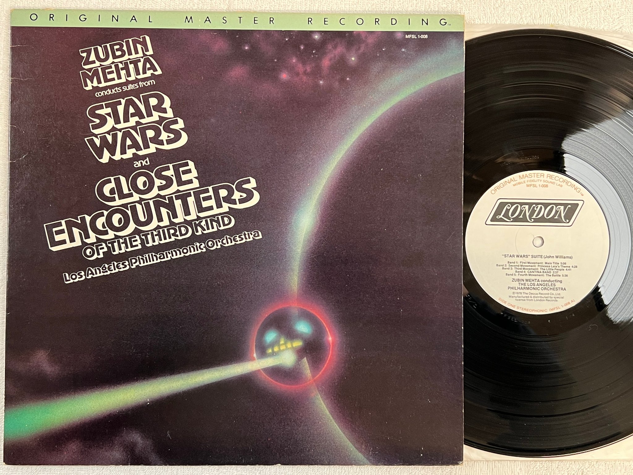 Omslagsbild för skivan Zubin Mehta STAR WARS & CLOSE ENCOUNTERS LP MOBILE FIDELITY MFSL 1-008