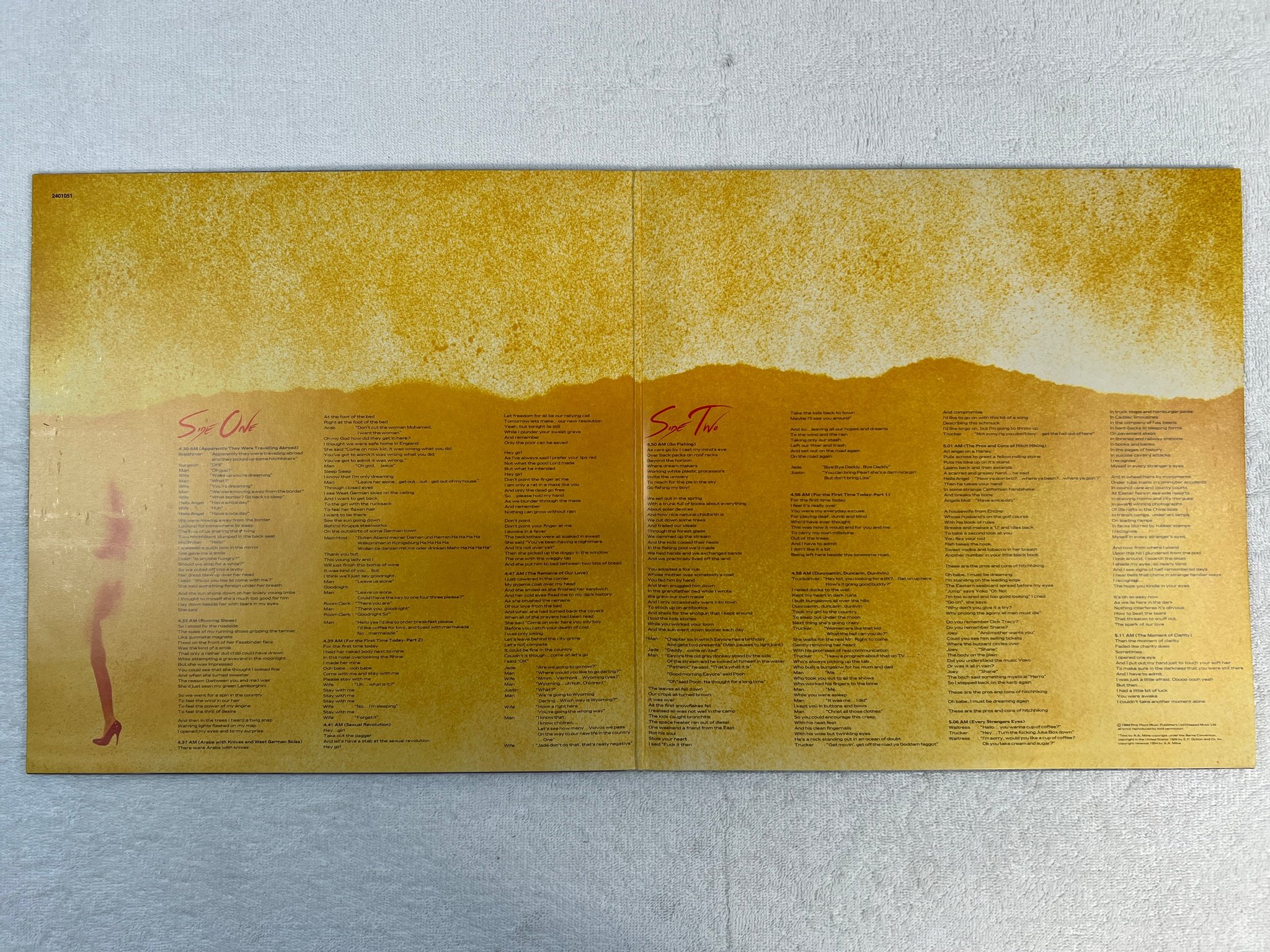 Omslagsbild för skivan ROGER WATERS the pros and cons of hitch hiking LP -84 DMM HARVEST 064 2401051