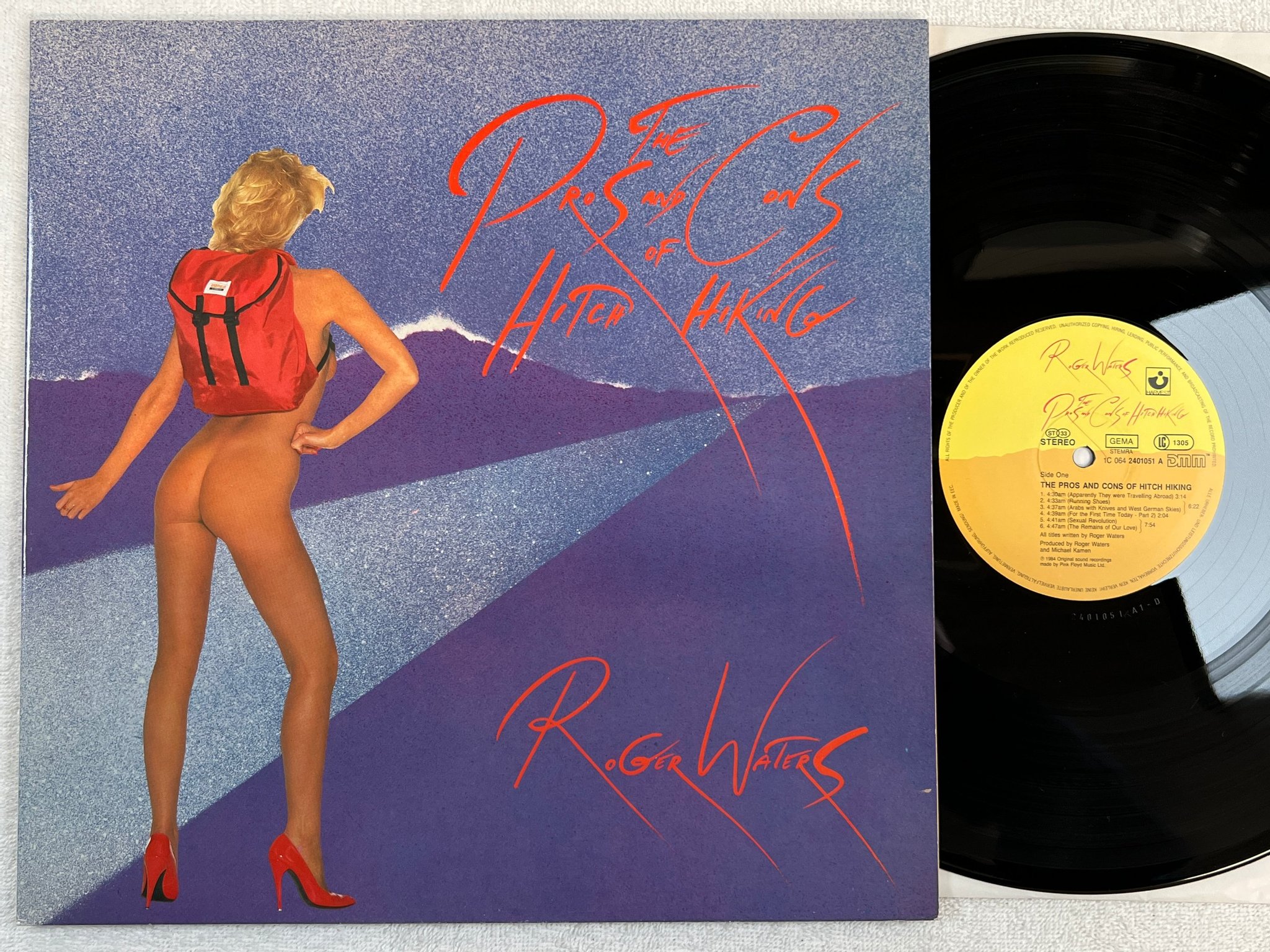 Omslagsbild för skivan ROGER WATERS the pros and cons of hitch hiking LP -84 DMM HARVEST 064 2401051