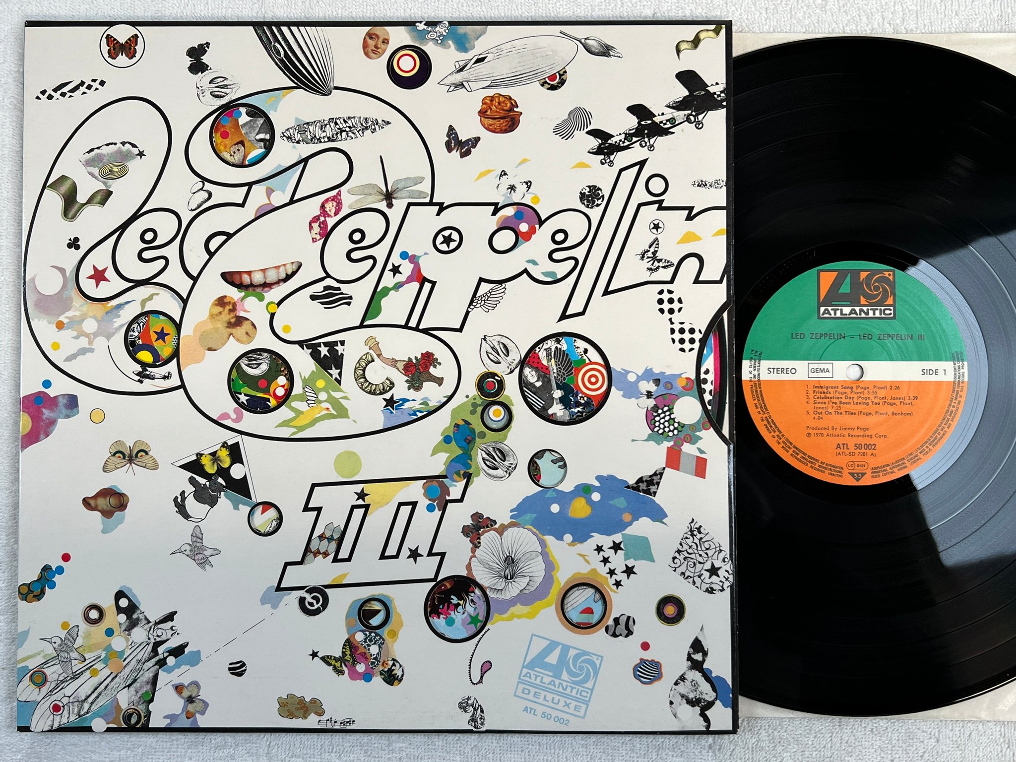 Omslagsbild för skivan LED ZEPPELIN III LP re Ger ATLANTIC ATL 50002