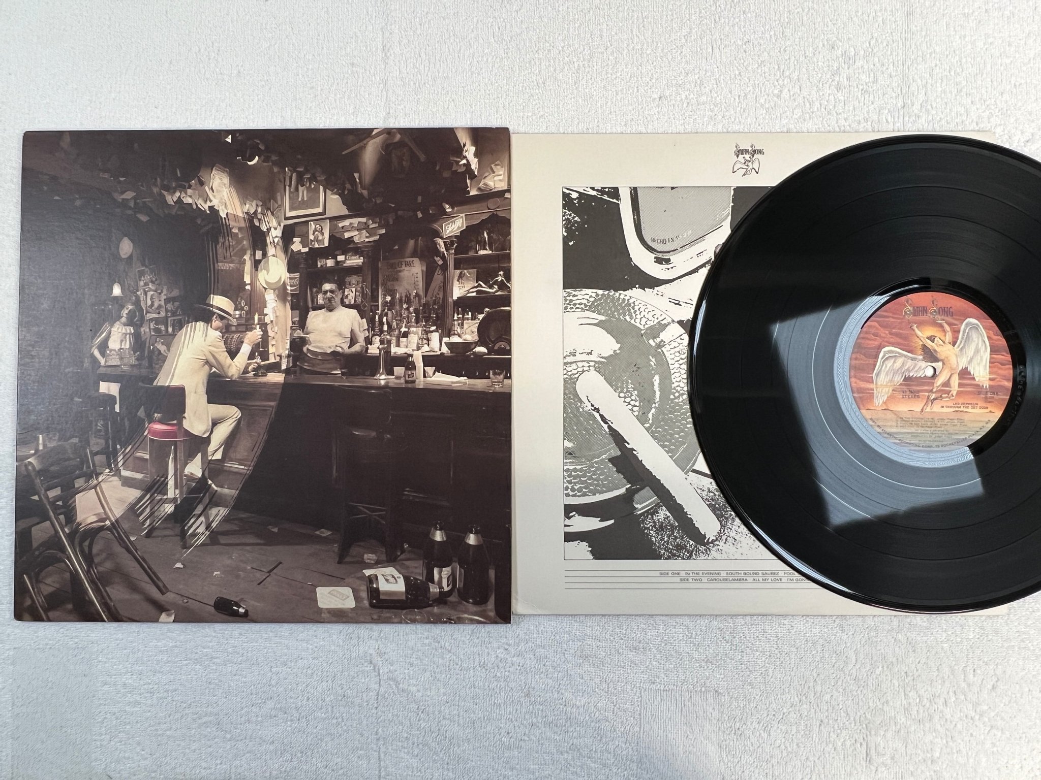 Omslagsbild för skivan LED ZEPPELIN in through the door LP -79 US SWAN SONG SS 16002 "F-Cover"  