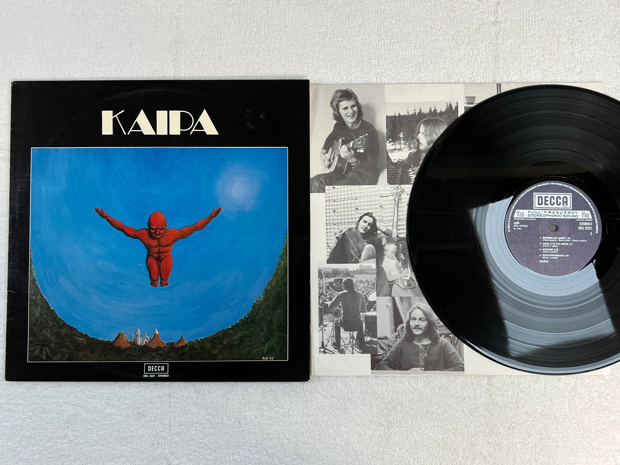 Omslagsbild för skivan KAIPA s/t LP -75 DECCA SKL 5221 progg