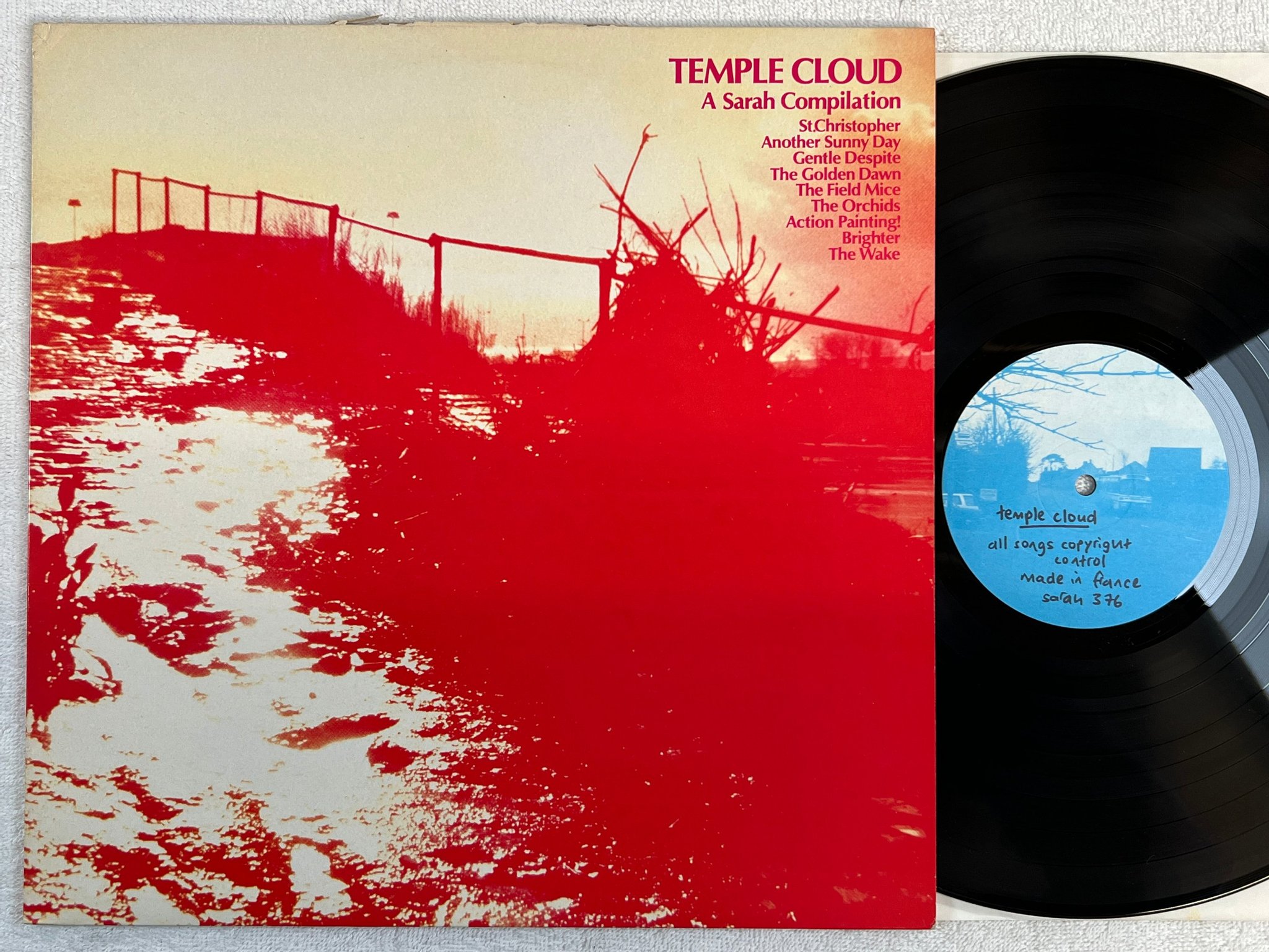 Omslagsbild för skivan VARIOUS Temple Cloud - A Sarah Compilation LP -90 UK SARAH 376 Indie rock RARE!!