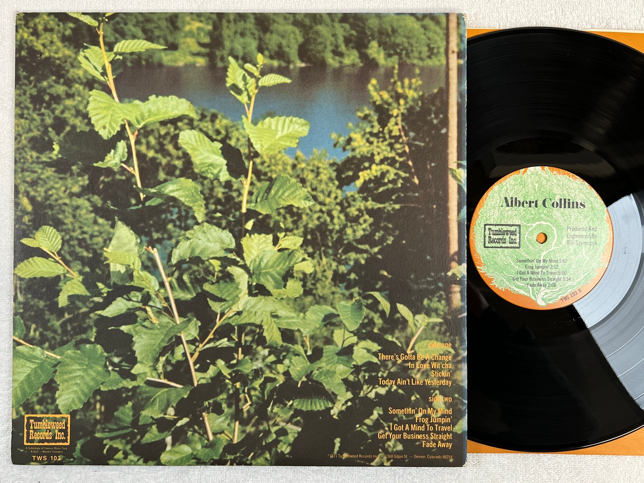 Omslagsbild för skivan ALBERT COLLINS There's Gotta Be A Change LP -71 US TUMBLEWEED TWS 103 POSTER