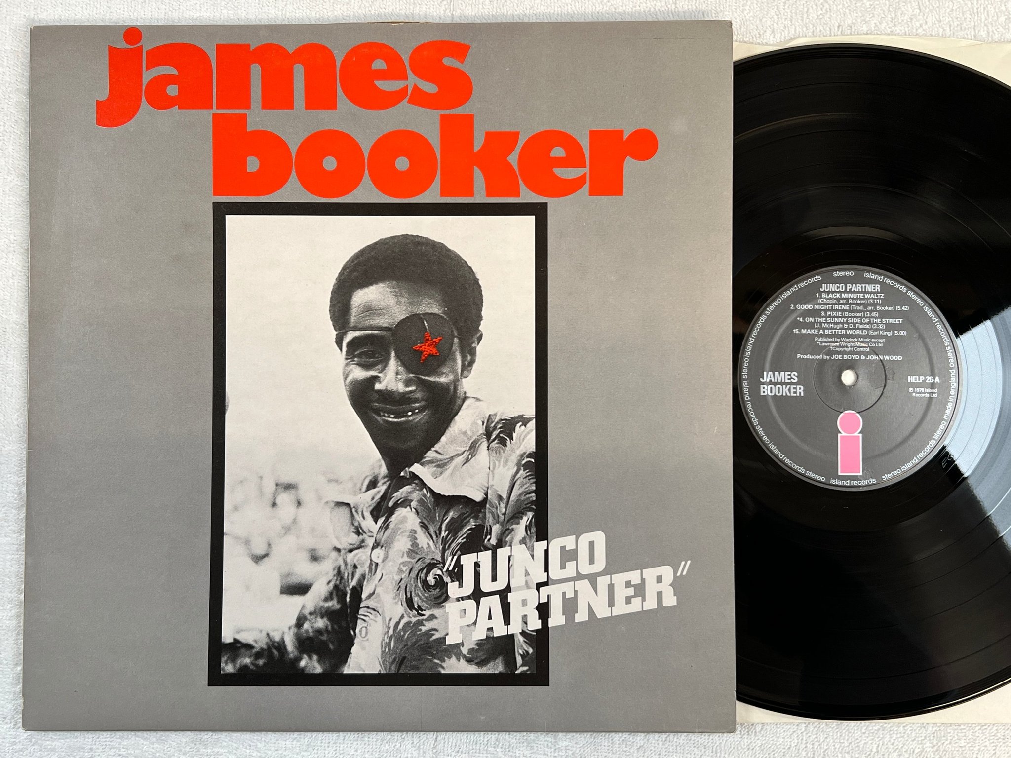 Omslagsbild för skivan JAMES BOOKER junco partner LP -76 UK ISLAND HELP 26