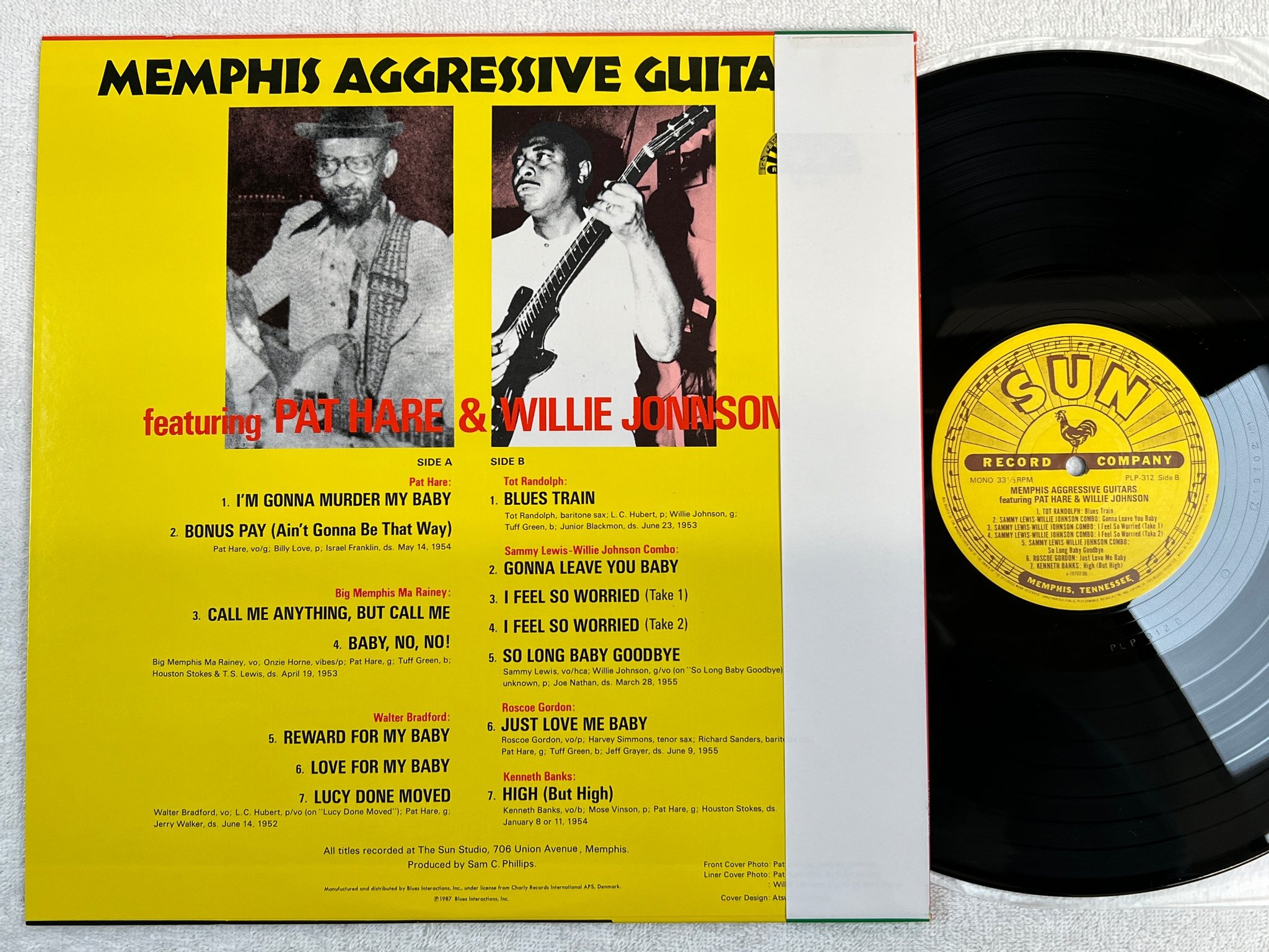 Omslagsbild för skivan VARIOUS Memphis Aggressive Guitars Vol.1 LP -87 Japan P-VINE PLP-312