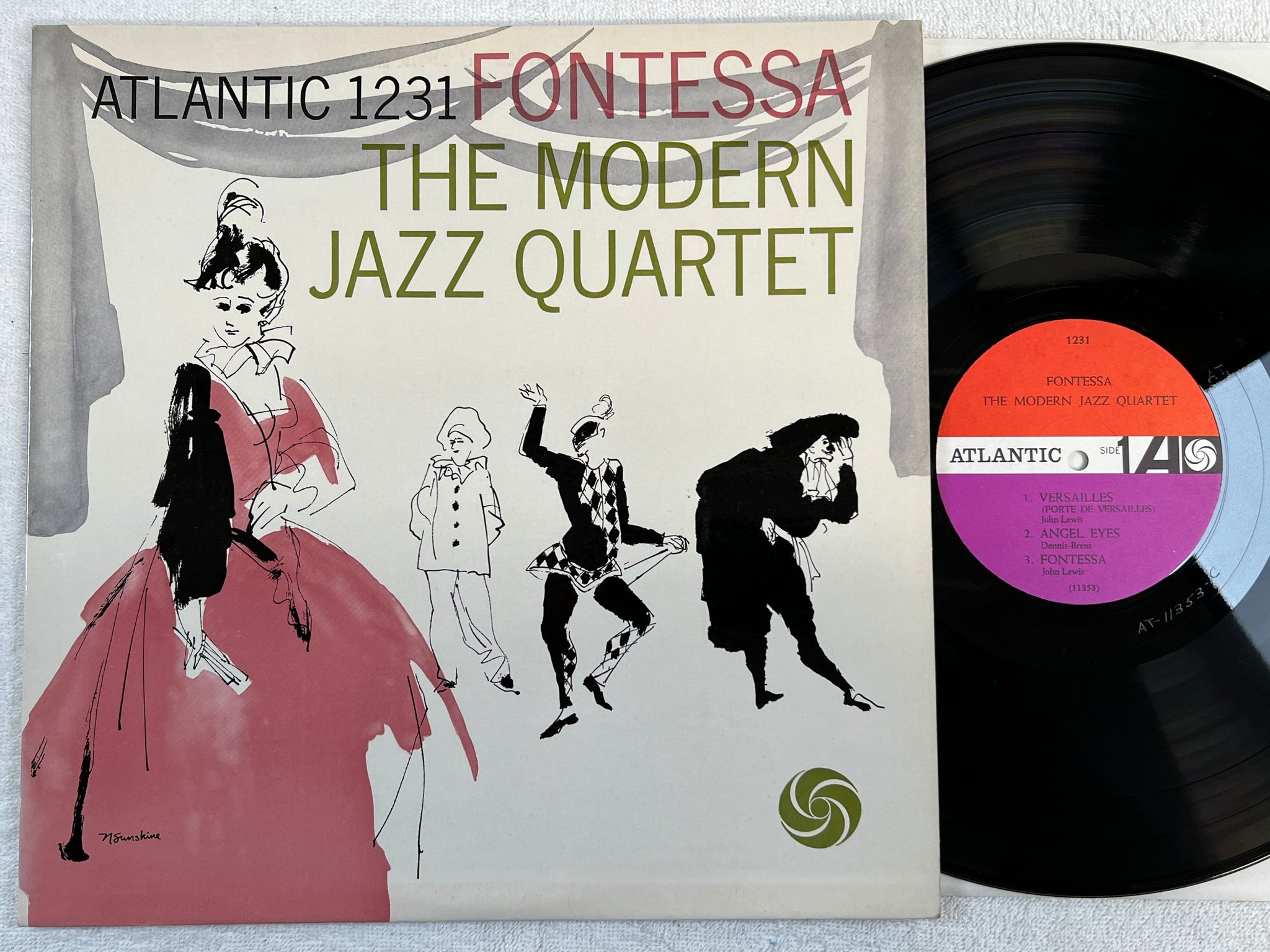 Omslagsbild för skivan THE MODERN JAZZ QUARTET fontessa LP US ATLANTIC 1231 