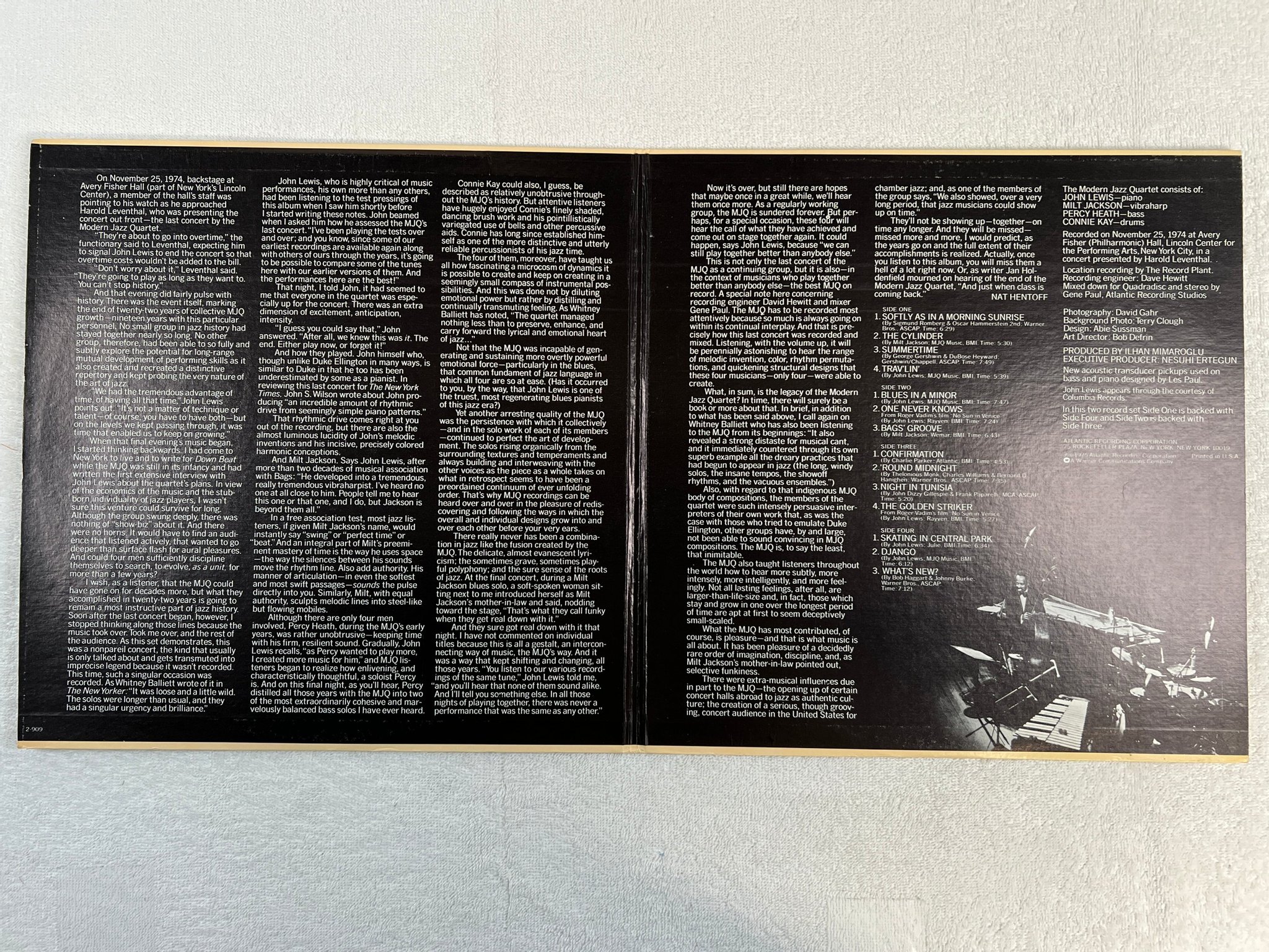 Omslagsbild för skivan THE MODERN JAZZ QUARTET the last concert 2xLP US ATLANTIC SD 2-909