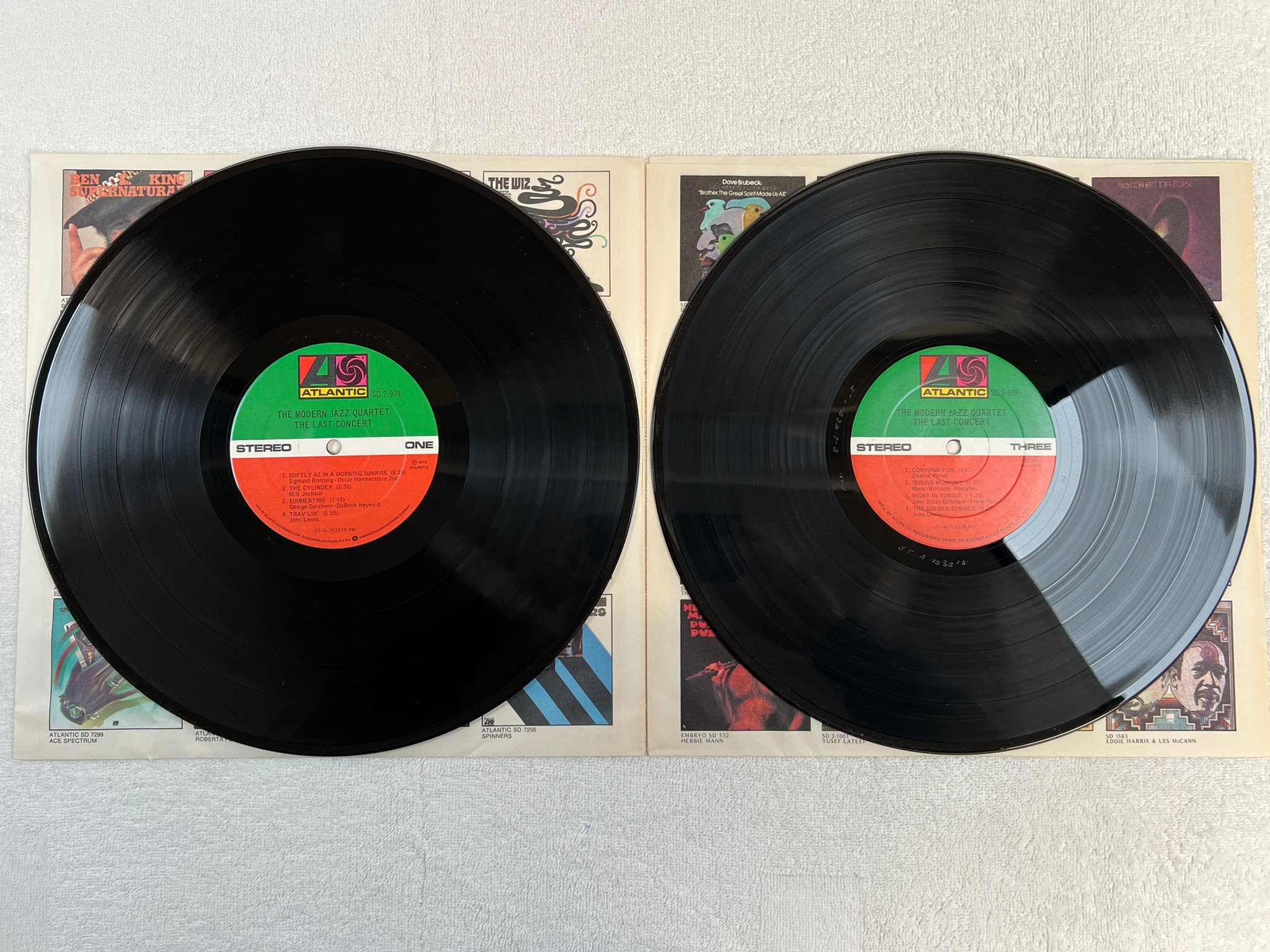 Omslagsbild för skivan THE MODERN JAZZ QUARTET the last concert 2xLP US ATLANTIC SD 2-909