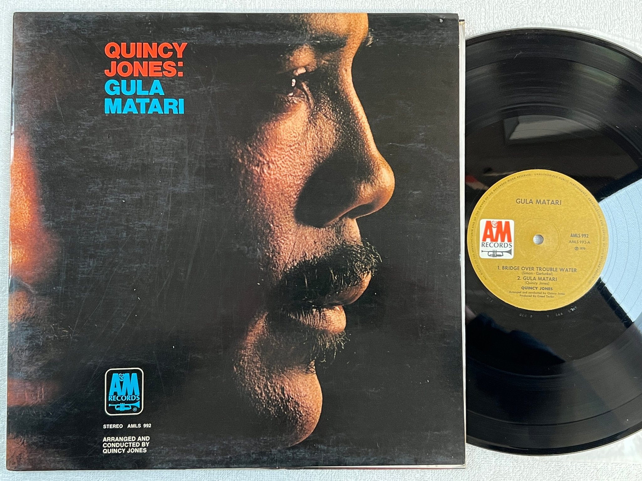 Omslagsbild för skivan QUINCY JONES gula matari LP -70 A&M AMLS 992