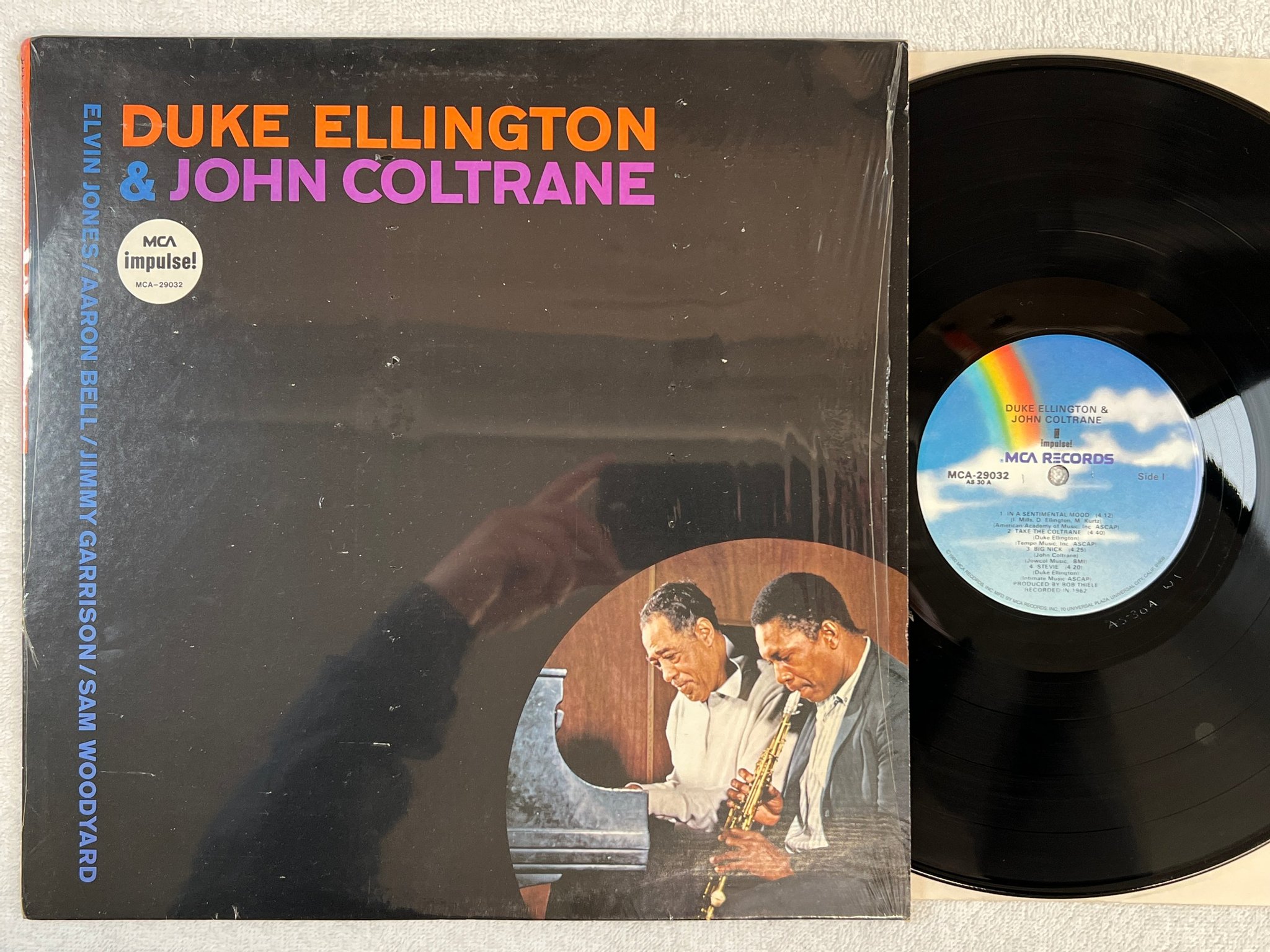 Omslagsbild för skivan JOHN COLTRANE & DUKE ELLINGTON s/t LP re US MCA 29032