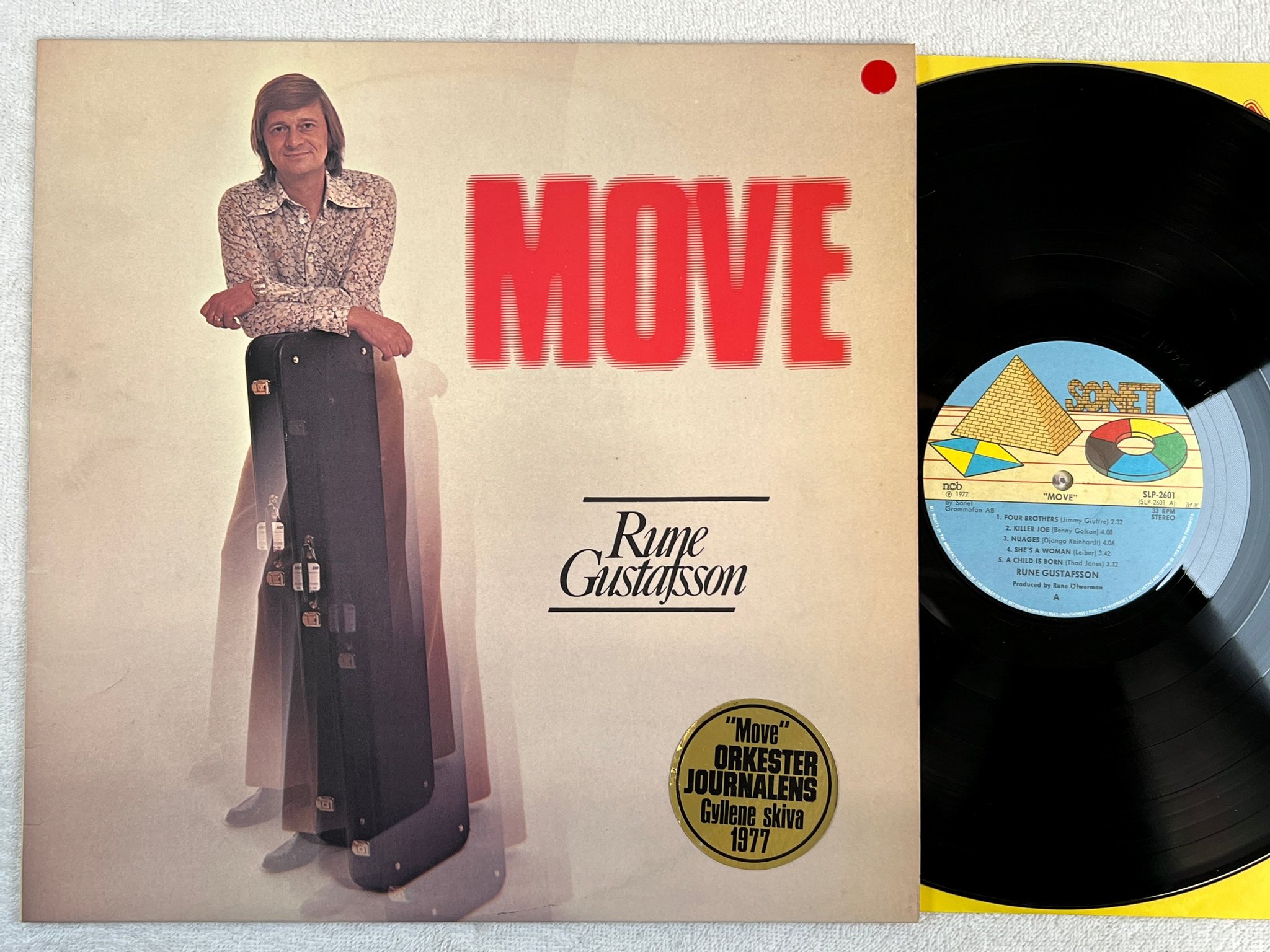 Omslagsbild för skivan RUNE GUSTAFSSON move LP -77 Swe SONET SLP-2601