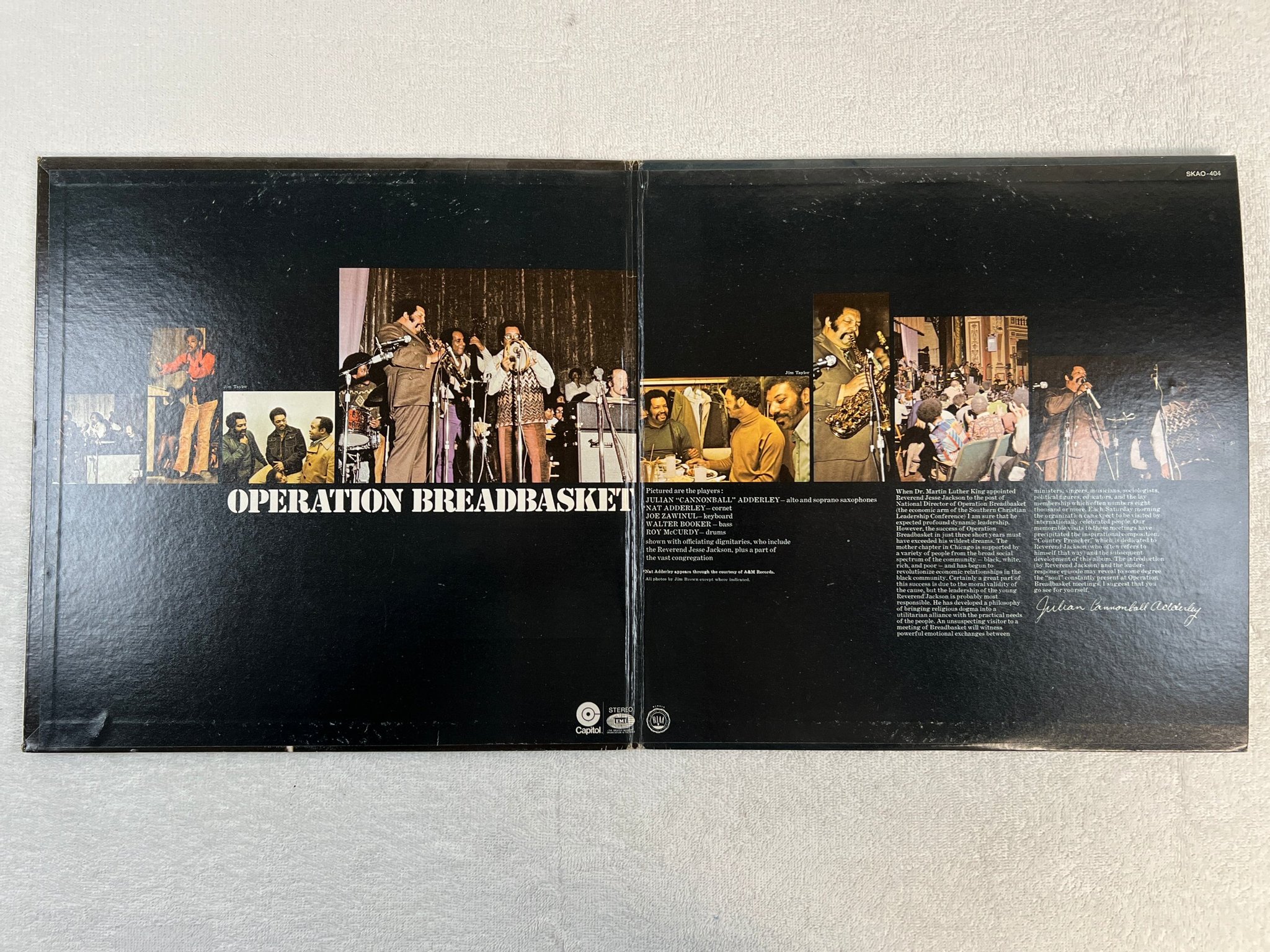 Omslagsbild för skivan CANNONBALL ADDERLEY QUINTET country preacher LP US CAPITOL SKAO-404