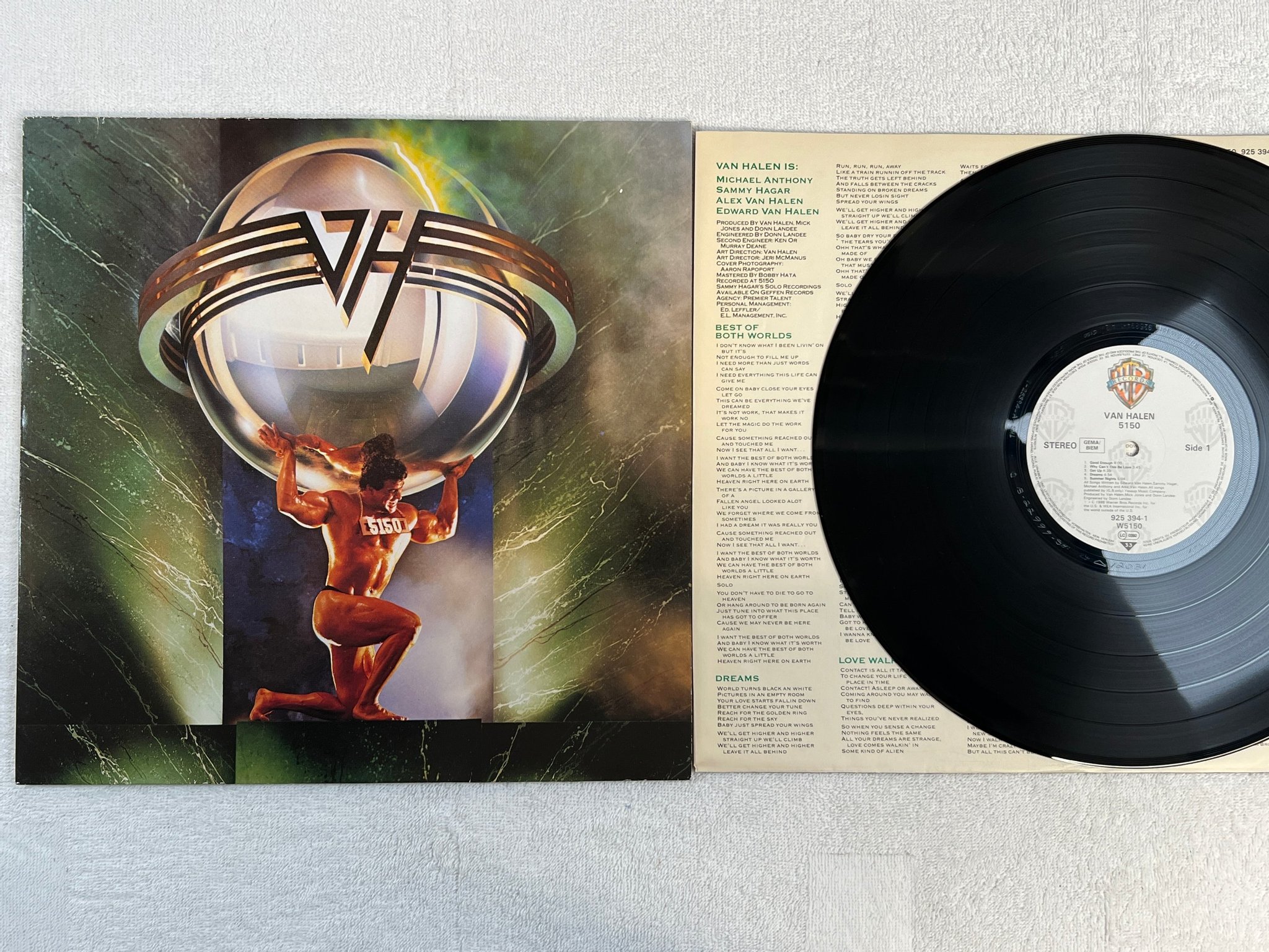 Omslagsbild för skivan VAN HALEN 5150 LP -86 Ger WARNER 925 394-1