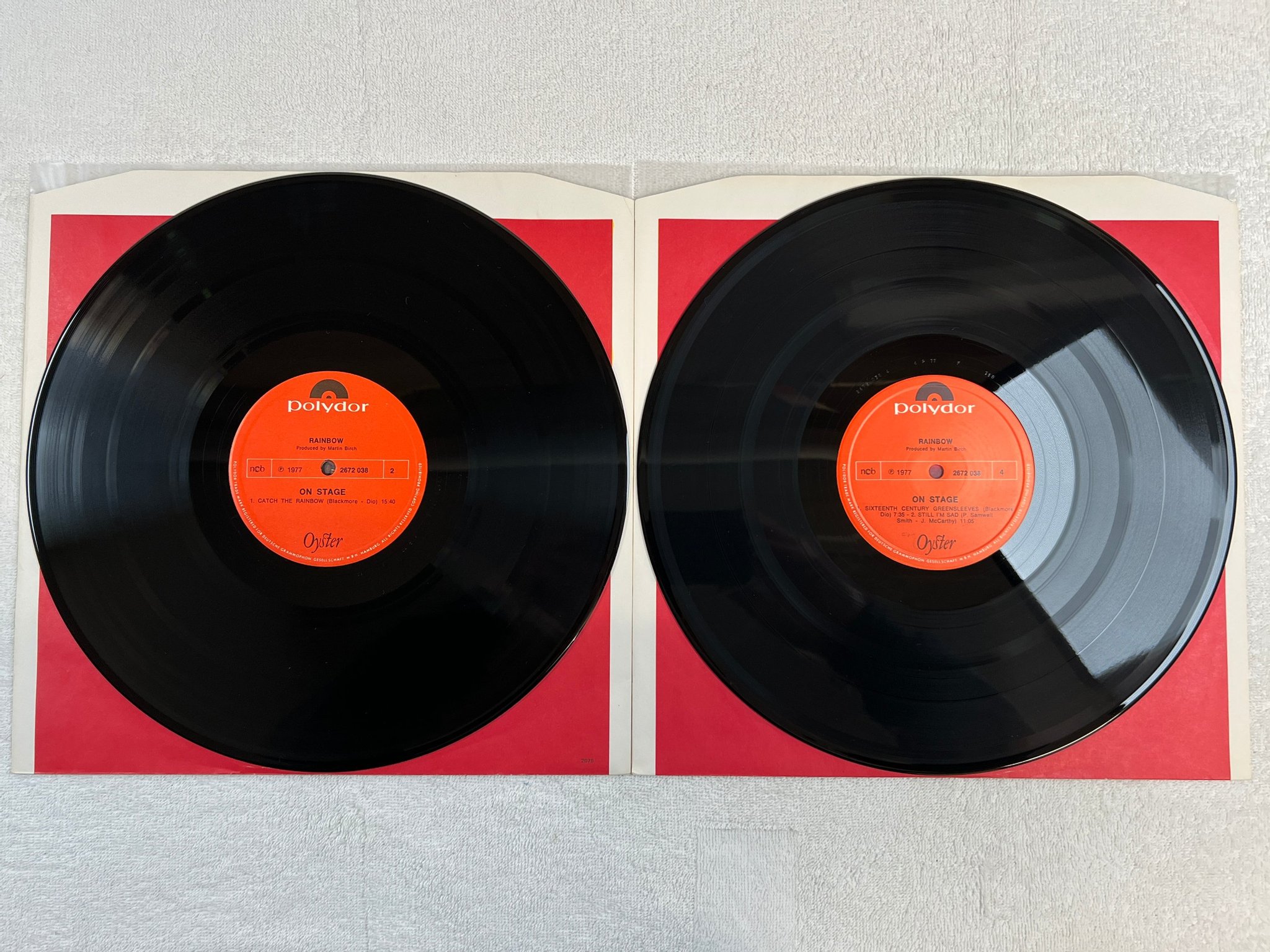 Omslagsbild för skivan RAINBOW on stage 2xLP -77 ncb POLYDOR 2672038